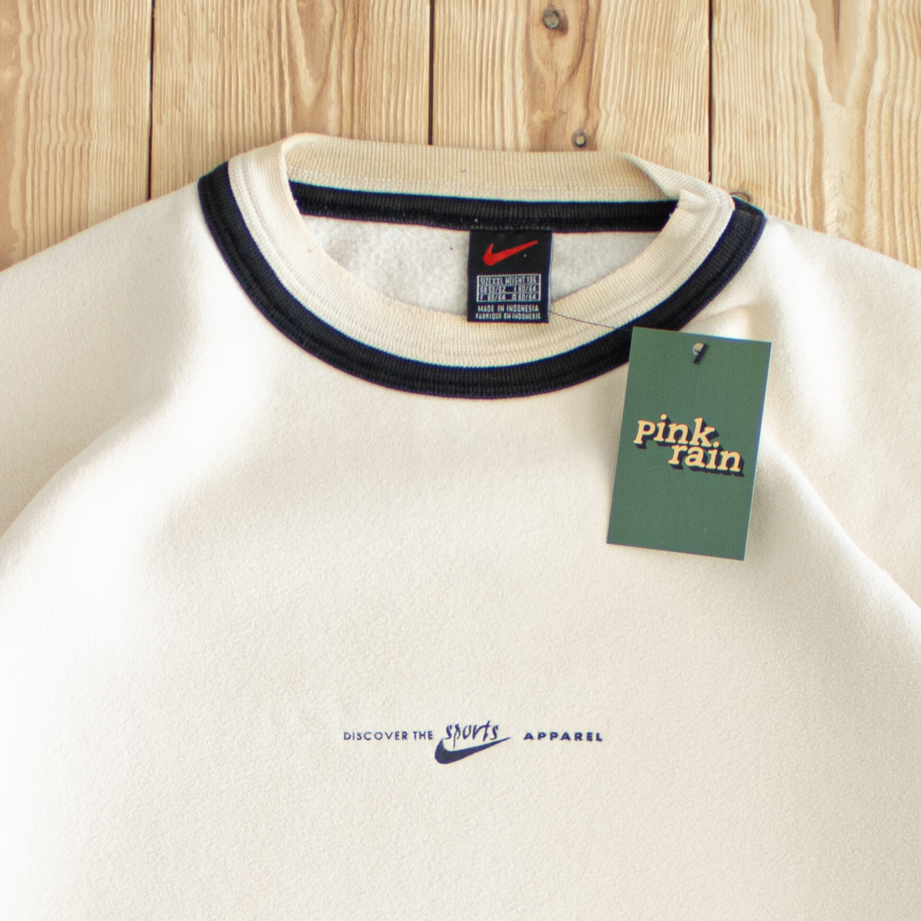 (XL) Nike Sports Vintage Sweatshirt Beige