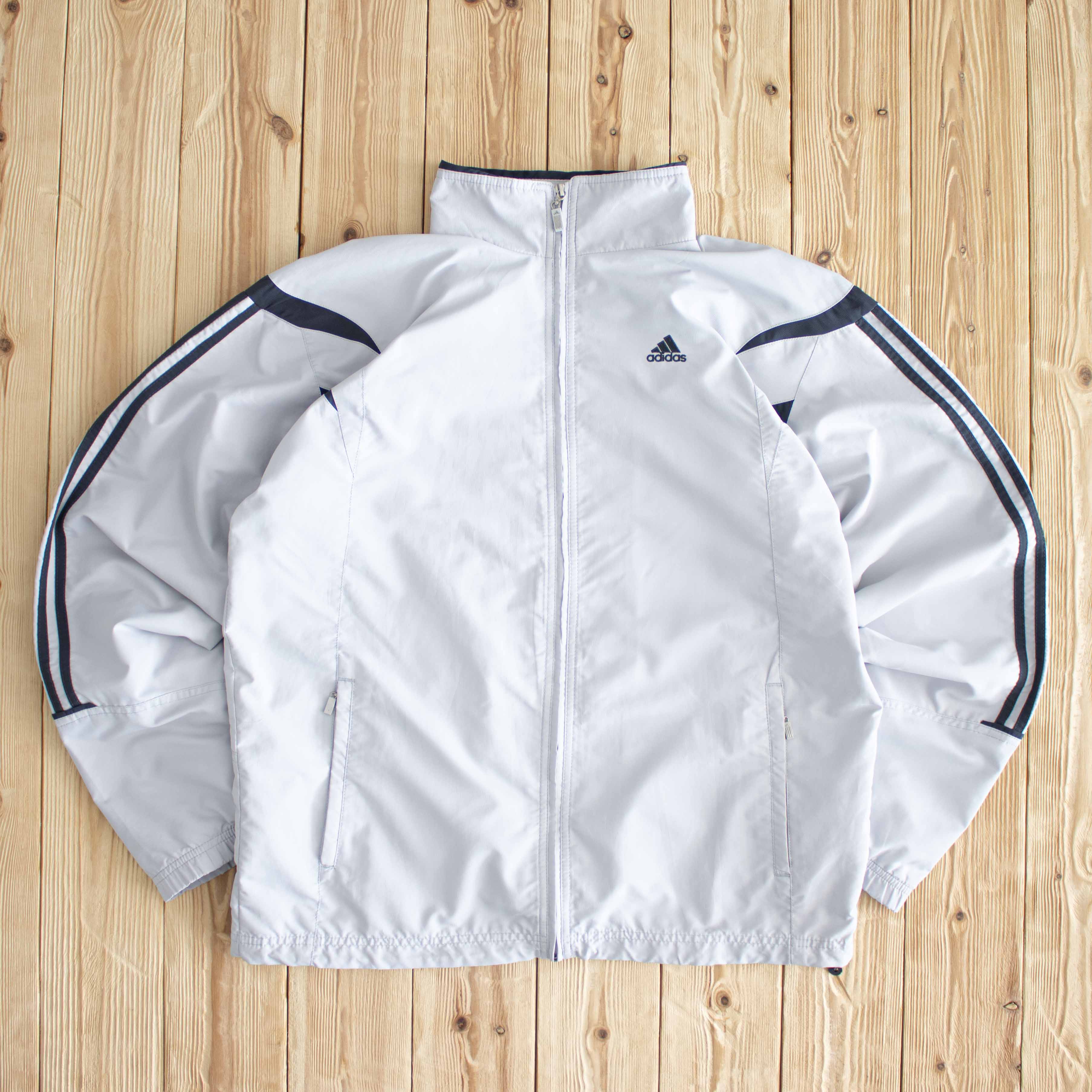 (XL) Adidas Vintage Embroidered Jacket Gray