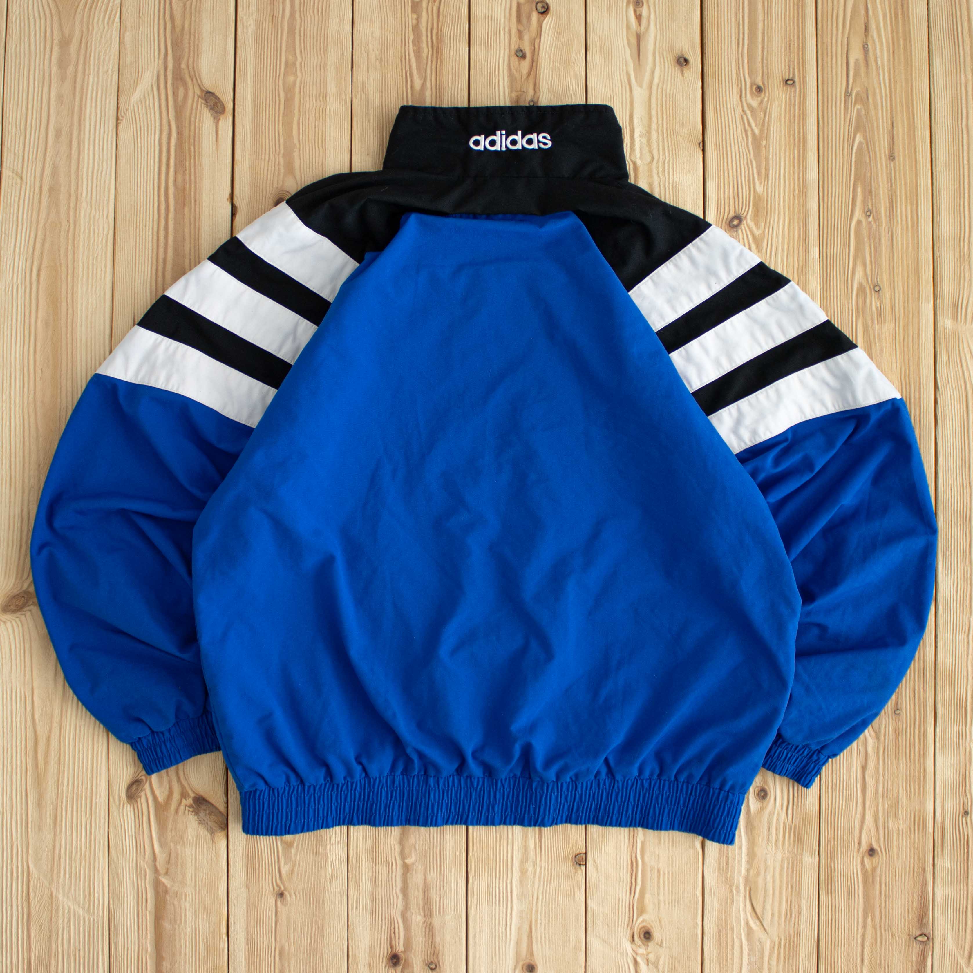(M) Adidas Vintage Embroidered Jacket Blue