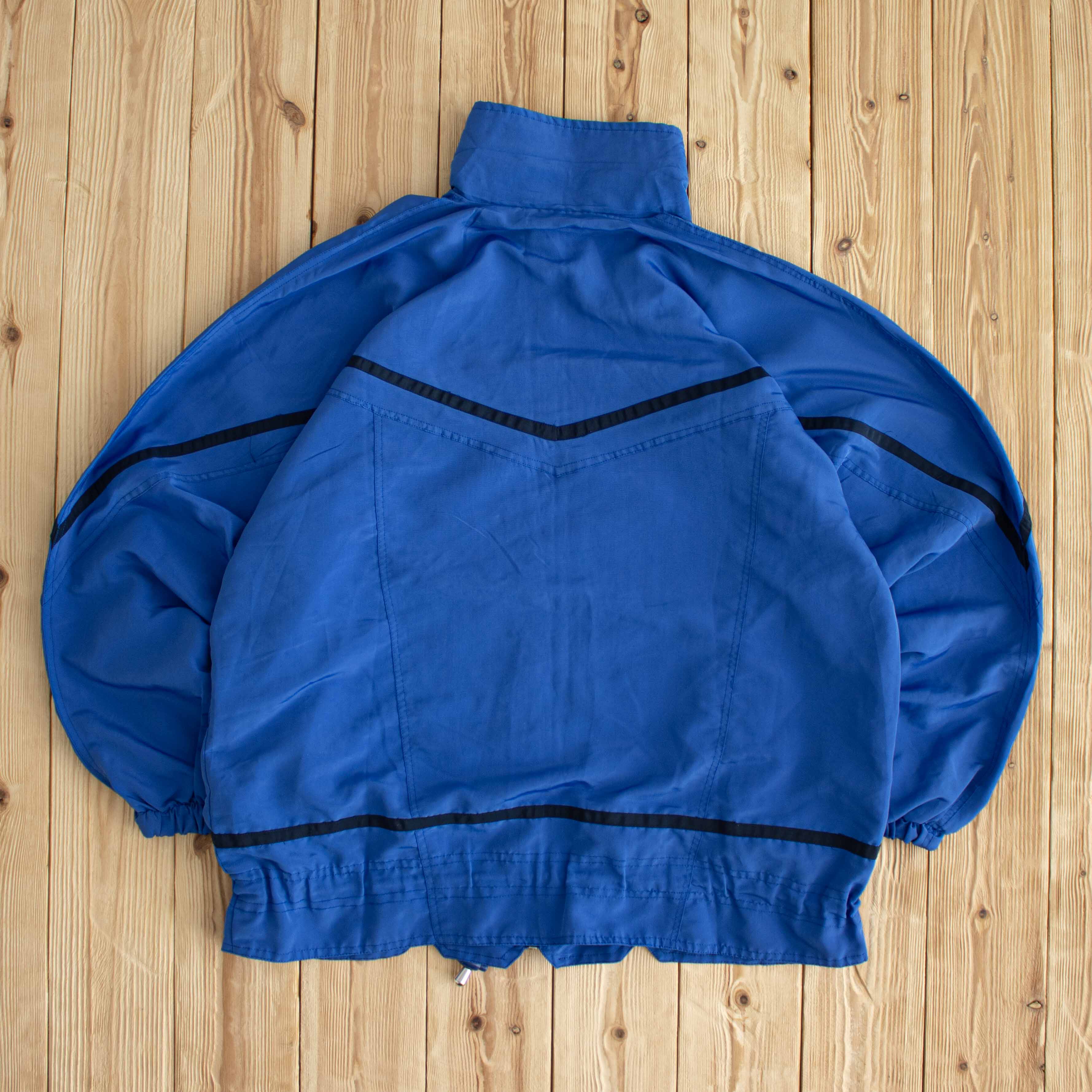 (L/XL) Adidas Vintage Embroidered Jacket Blue