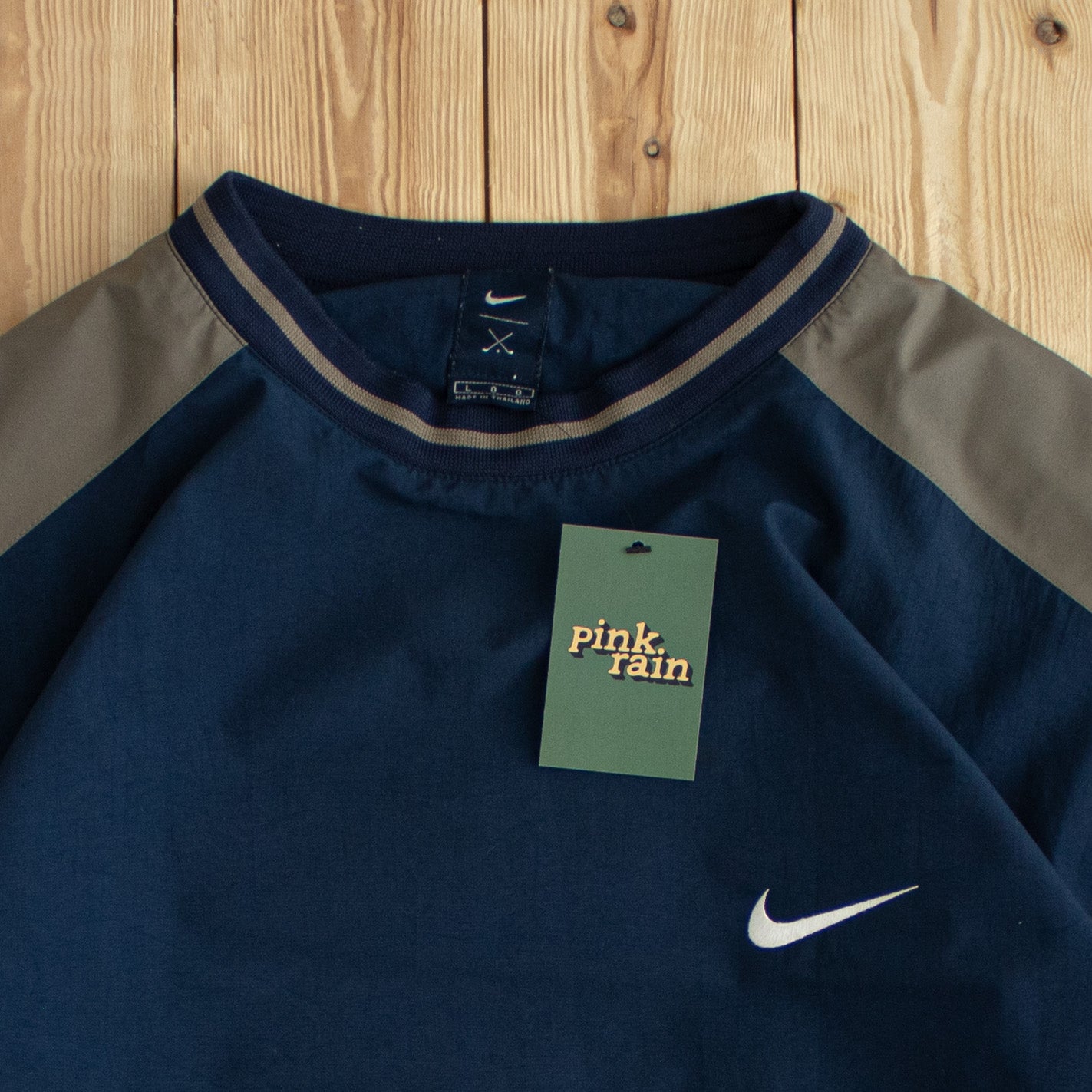 (L) Nike Golf Vintage Embroidered Windbreaker Sweatshirt Blue