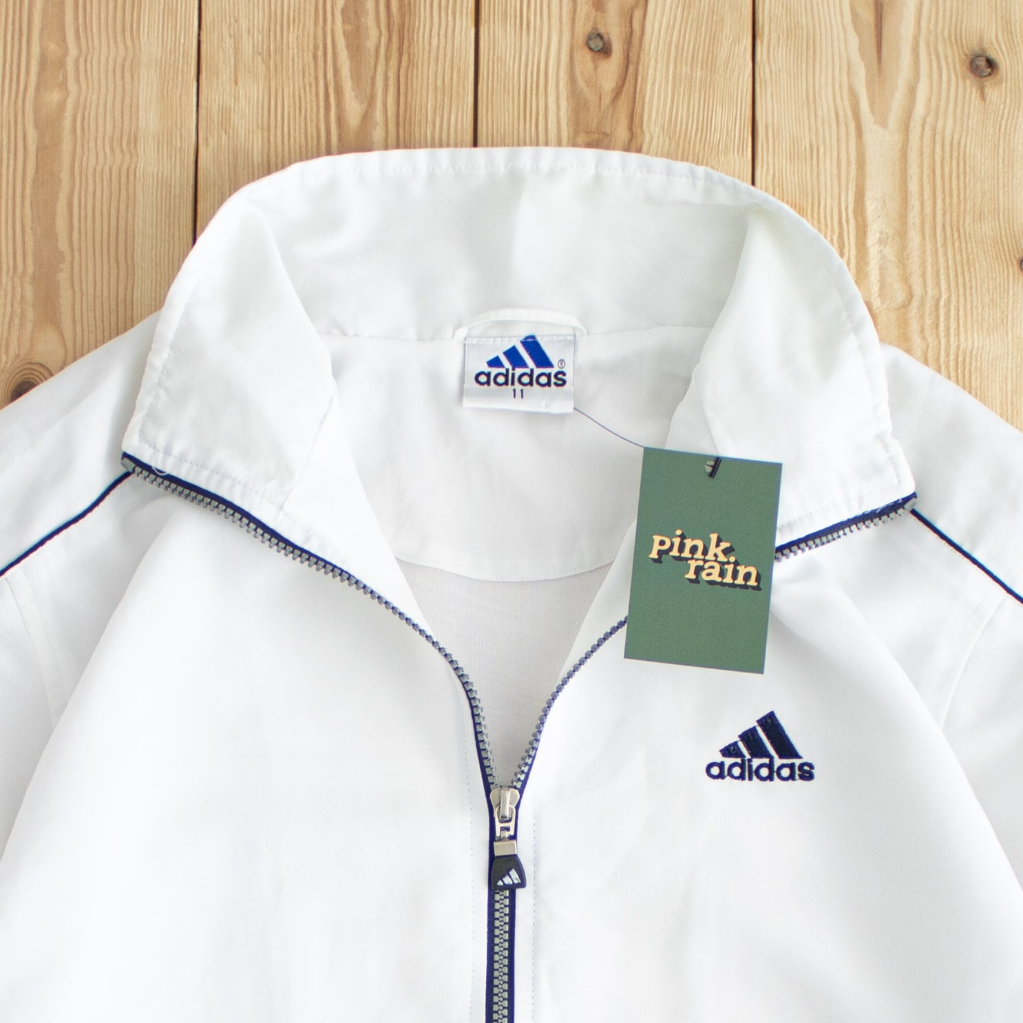 (M) Adidas Vintage Embroidered Jacket White