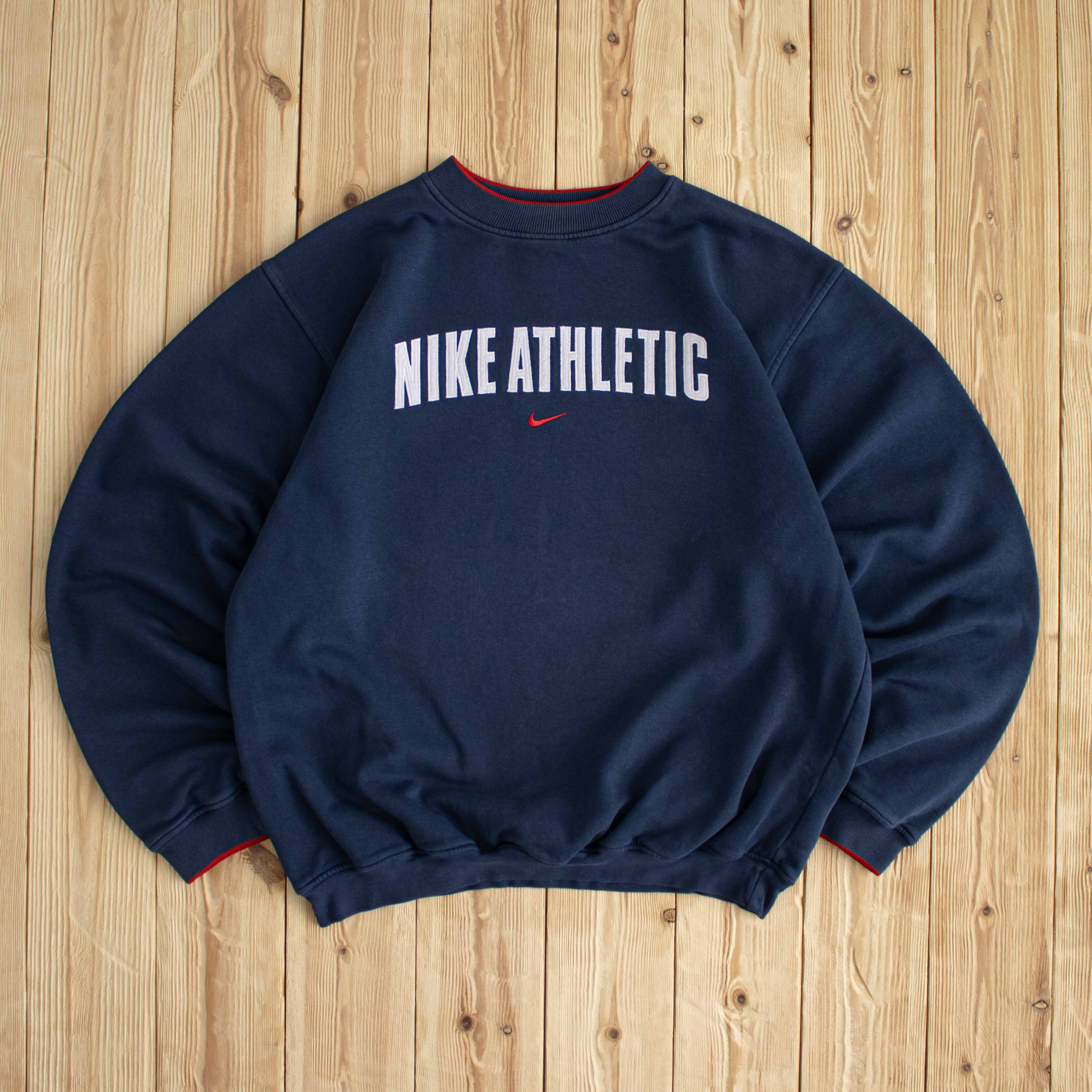 (L) Nike Athletic Vintage Embroidered Sweatshirt Blue