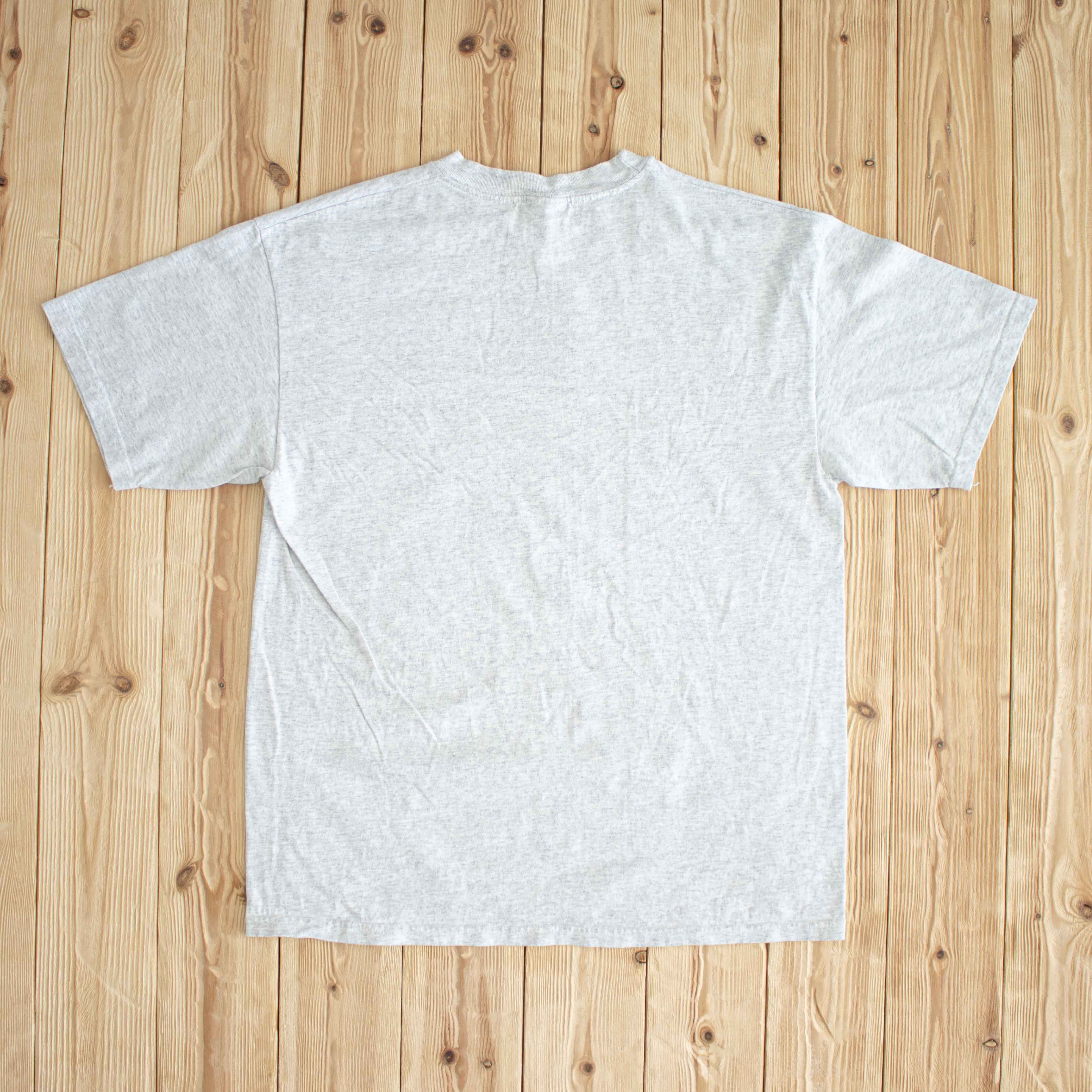 (M/L) Detroit Pistons Vintage Puff Printed T-Shirt Gray