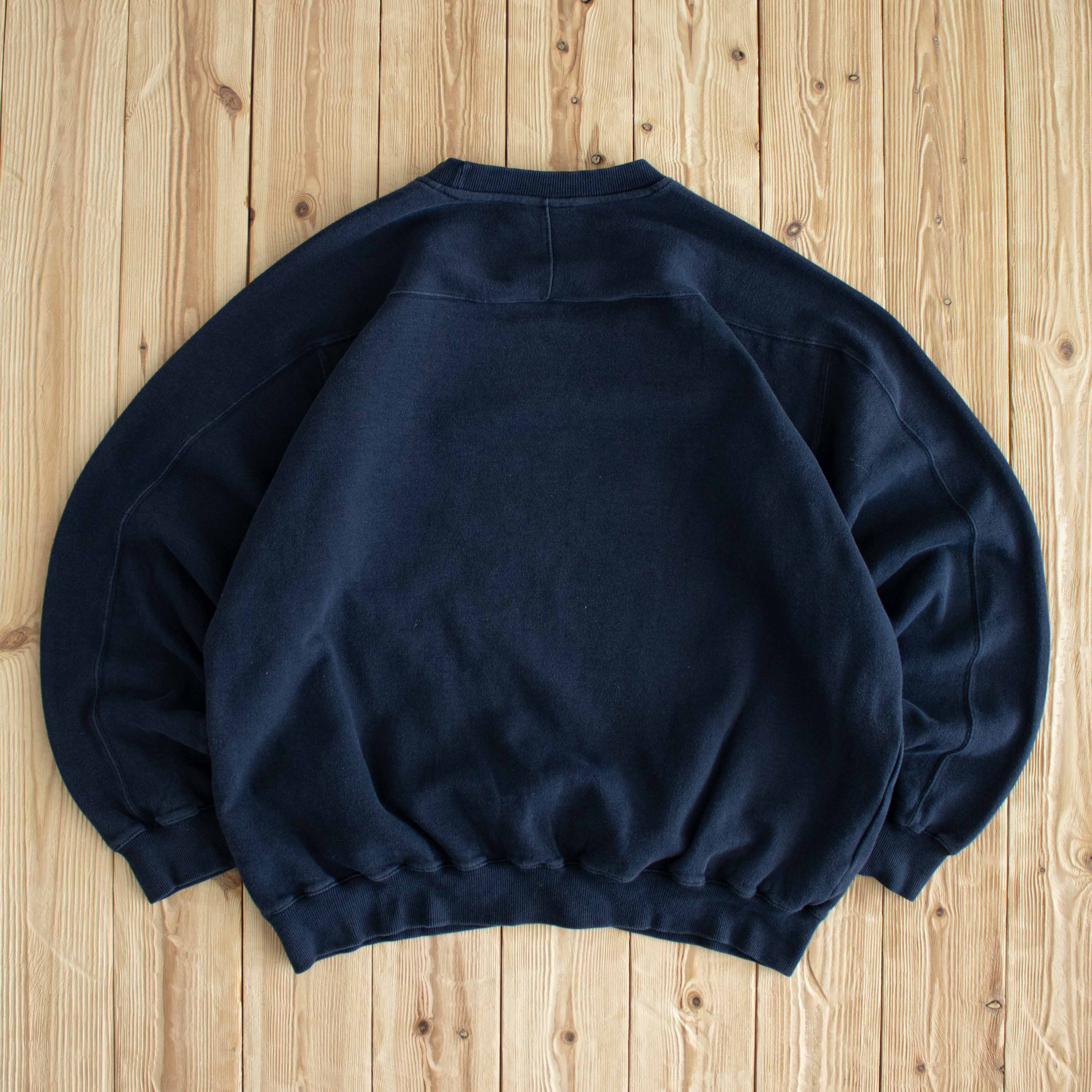 (L) Adidas Vintage Essential Embroidered Sweatshirt Blue