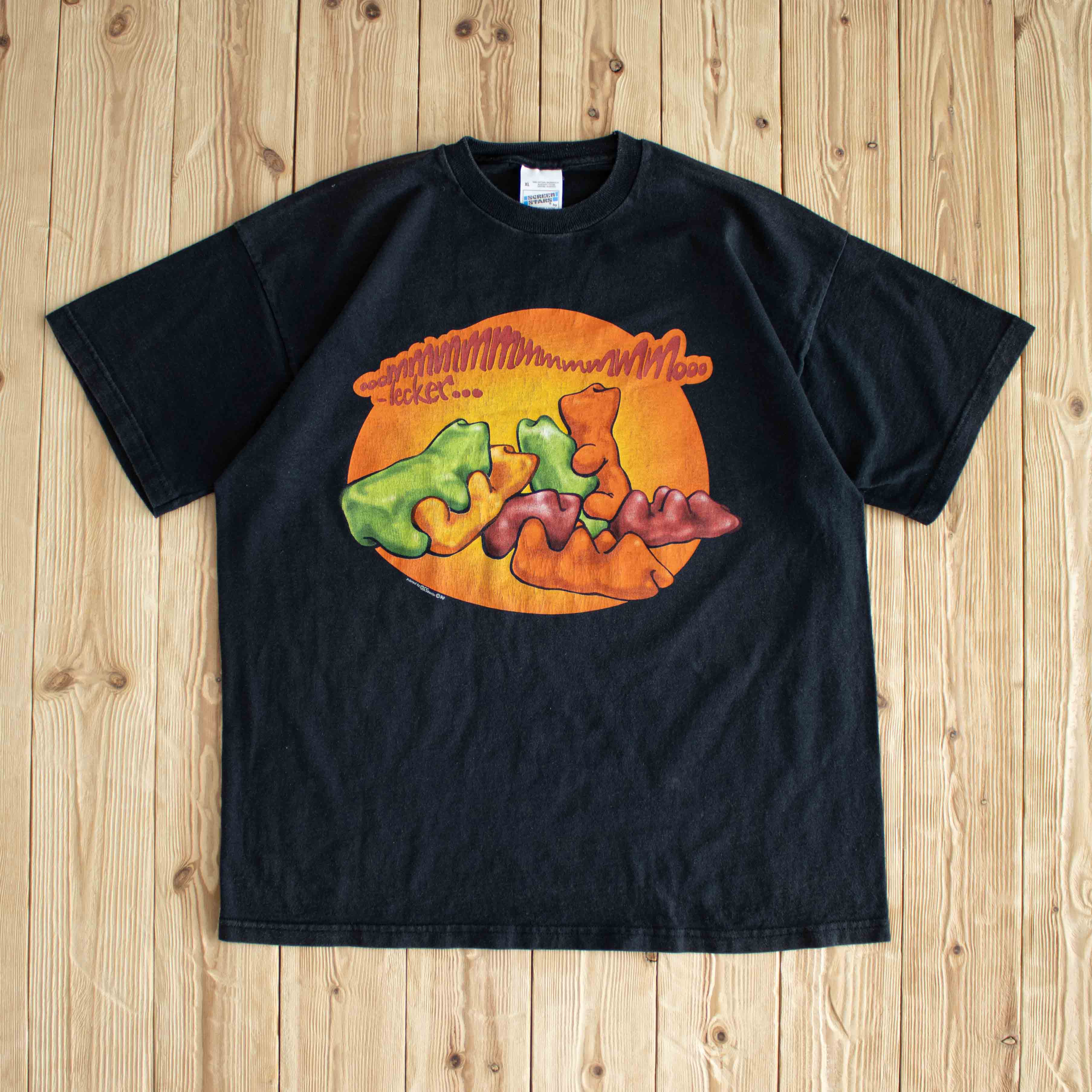 (L/XL) 1998 Gummy Party Vintage T-Shirt Black