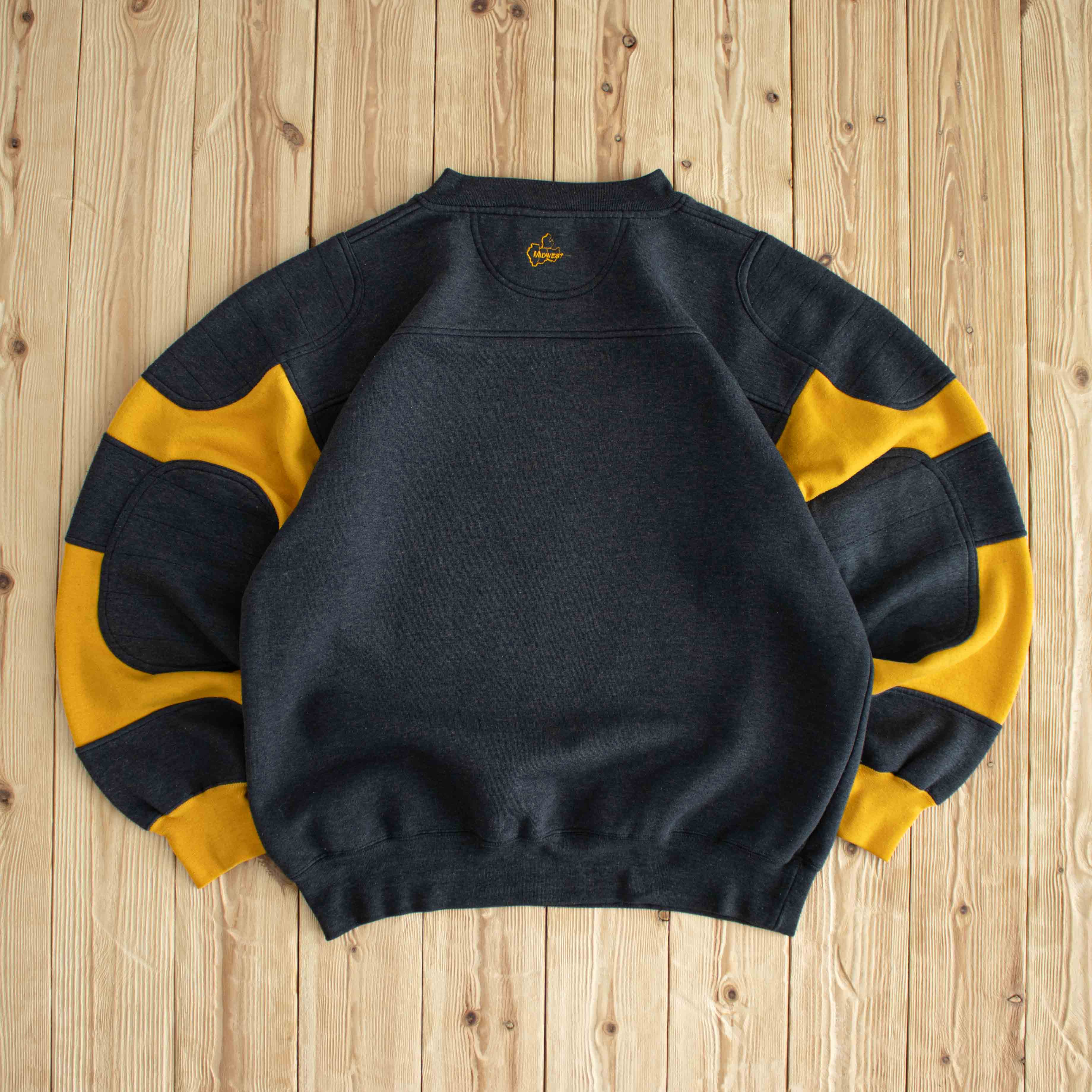 (L) Purdue Boilermakers Vintage Embroidered Sweatshirt Gray