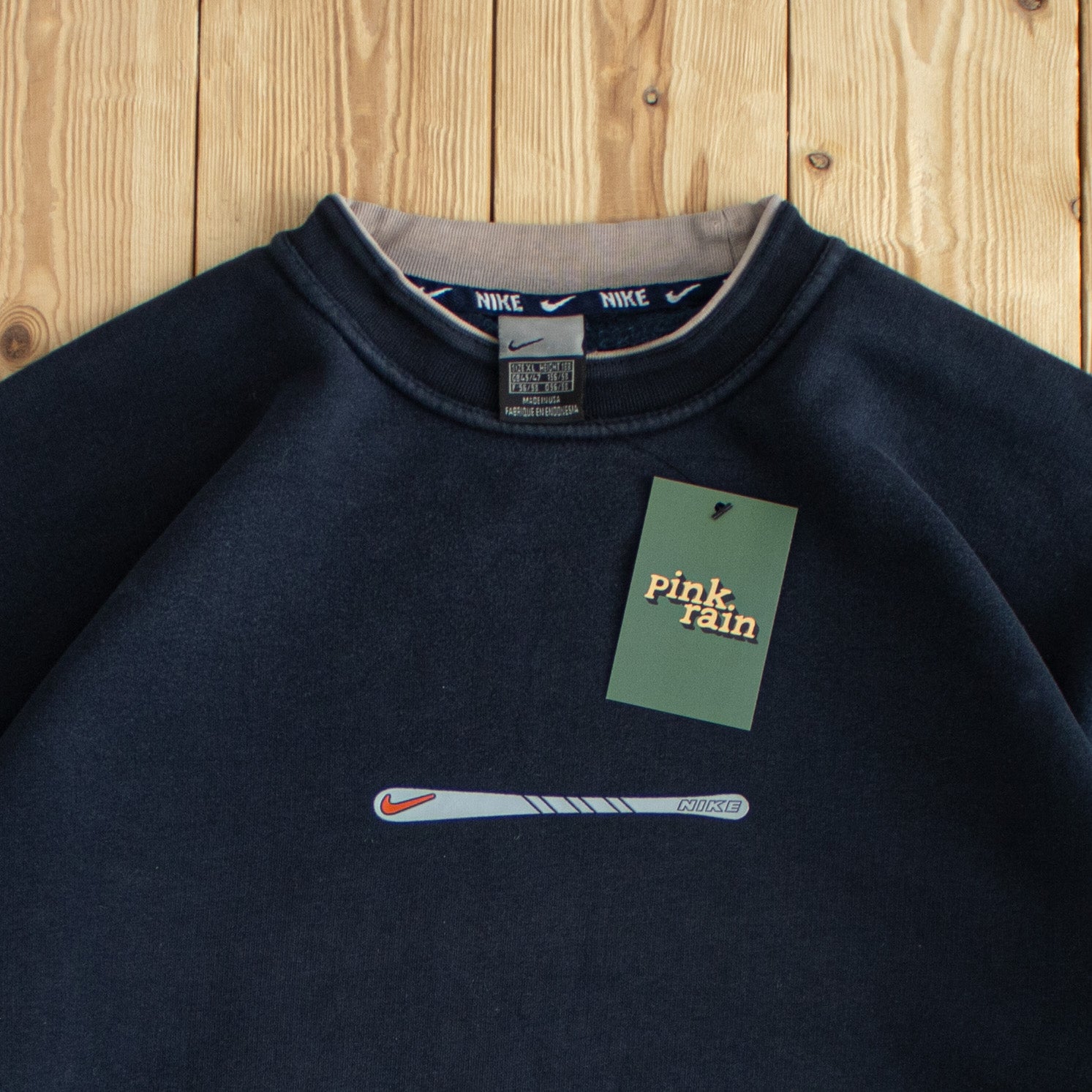 (L/XL) Nike Vintage Y2K Sweatshirt Blue USA Made