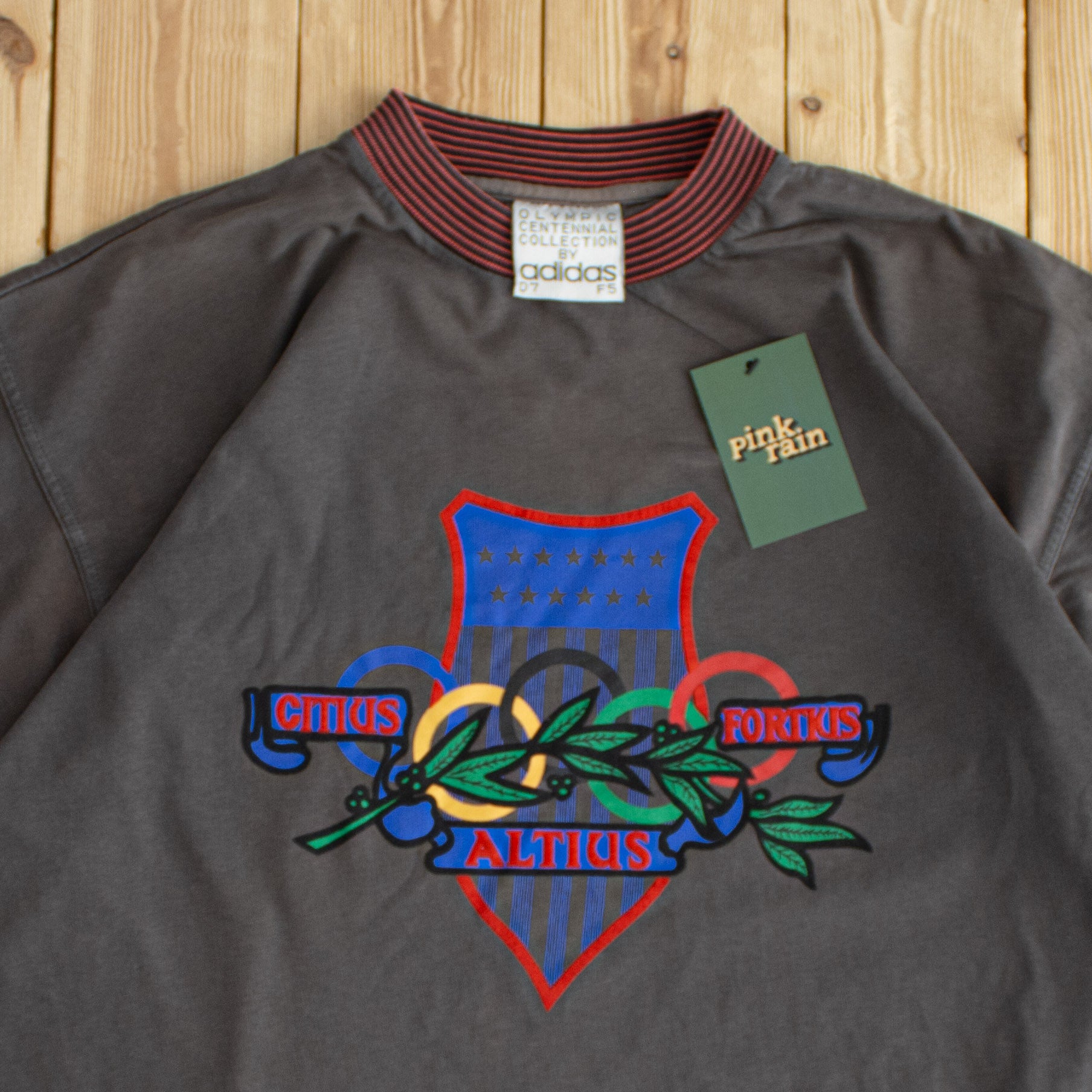 (L) Adidas Olympic Vintage Citius Altius Fortius T-Shirt Brown