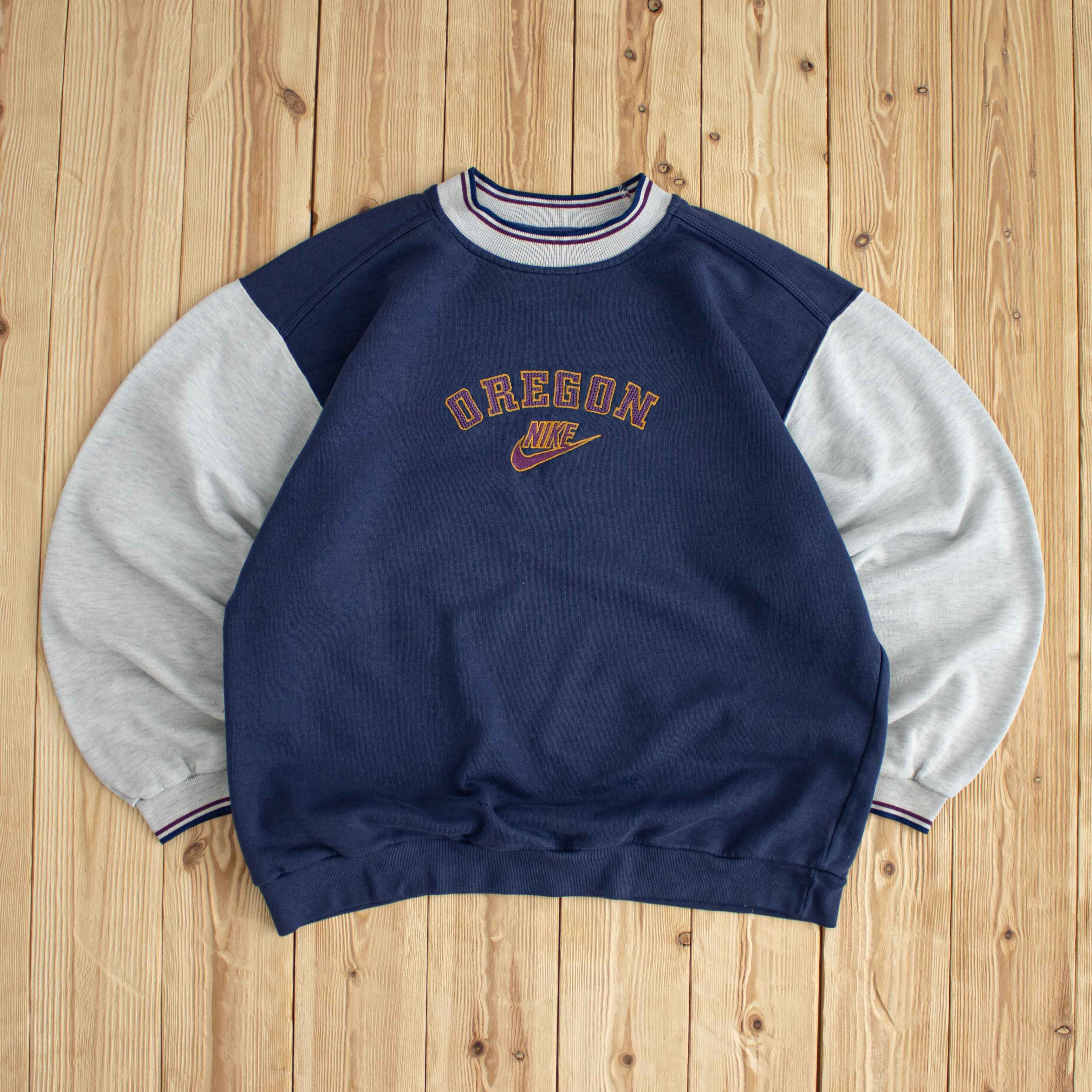 (M) Nike Oregon Vintage Embroidered Sweatshirt Blue