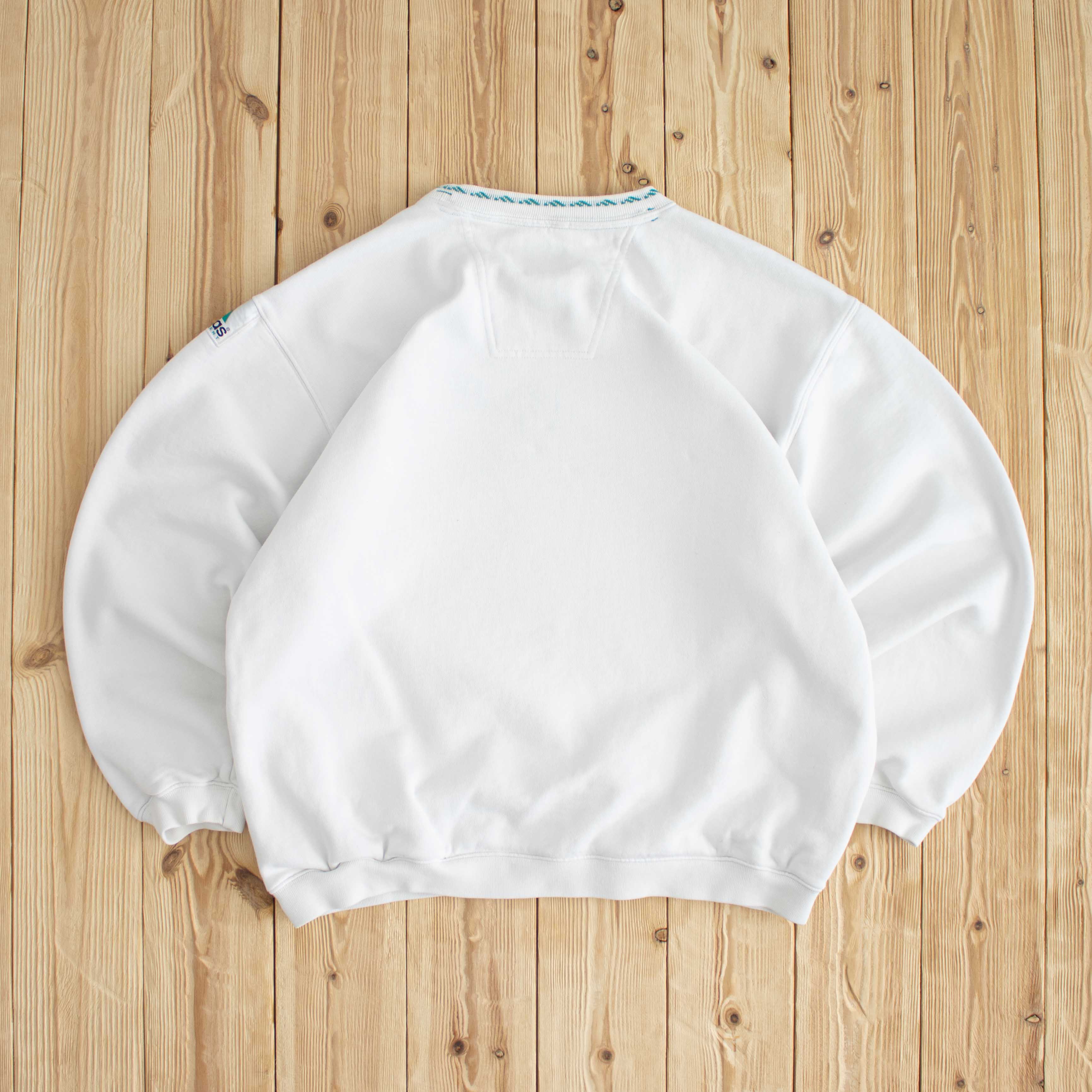 (M) Adidas Equipment Vintage Embroidered Sweatshirt White