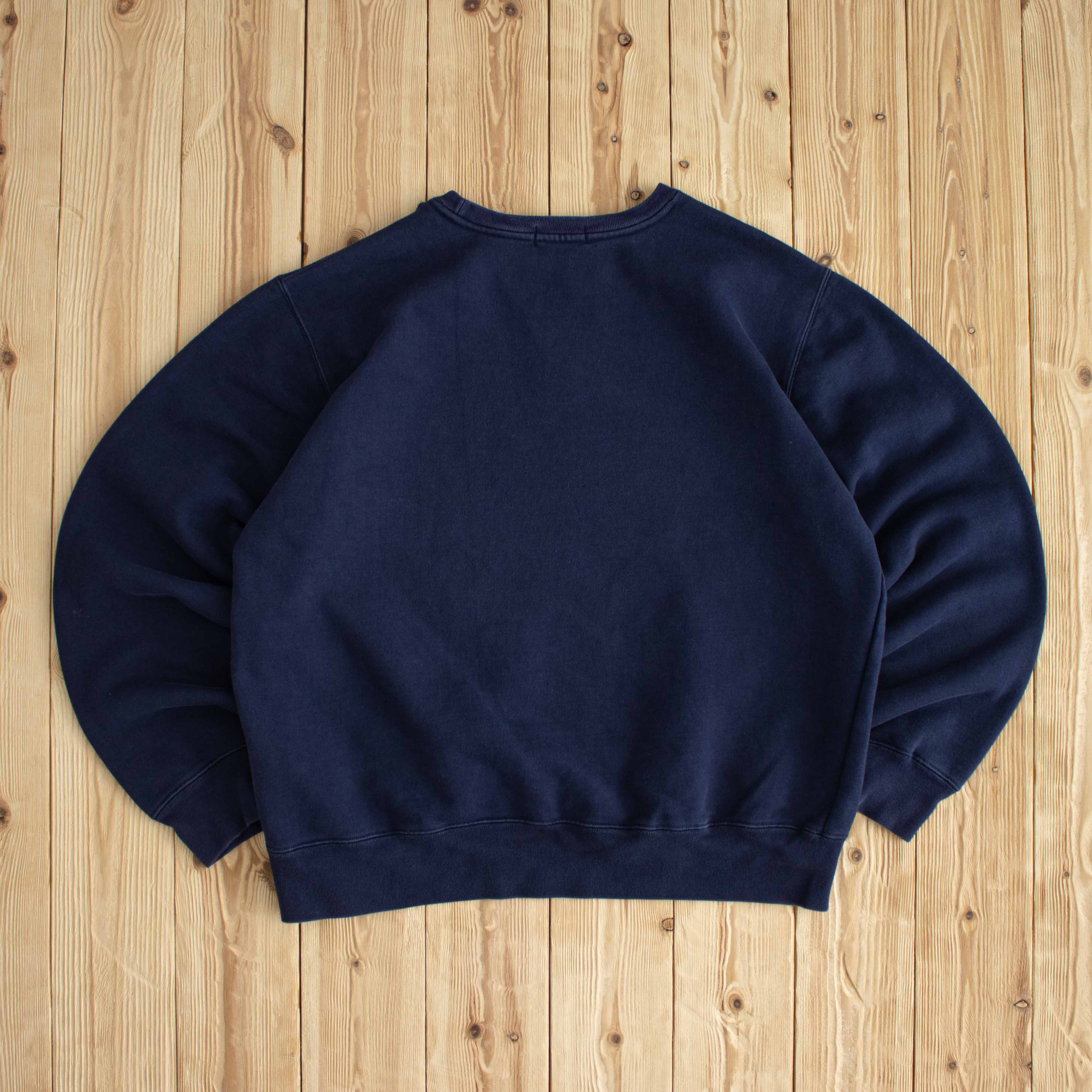 (M) Polo Ralph Lauren Vintage Embroidered Sweatshirt Blue