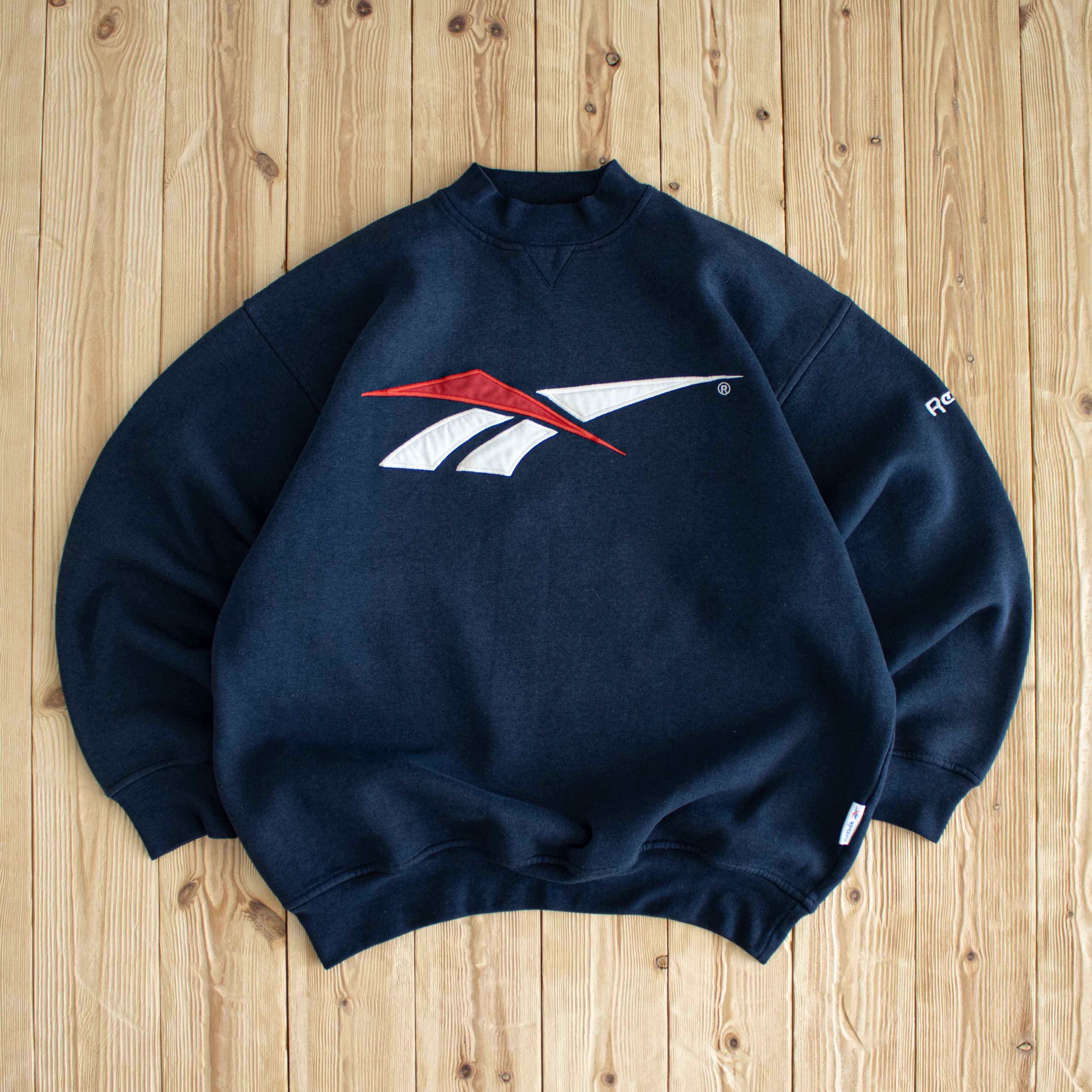 (L) Reebok Vintage Embroidered Sweatshirt Blue