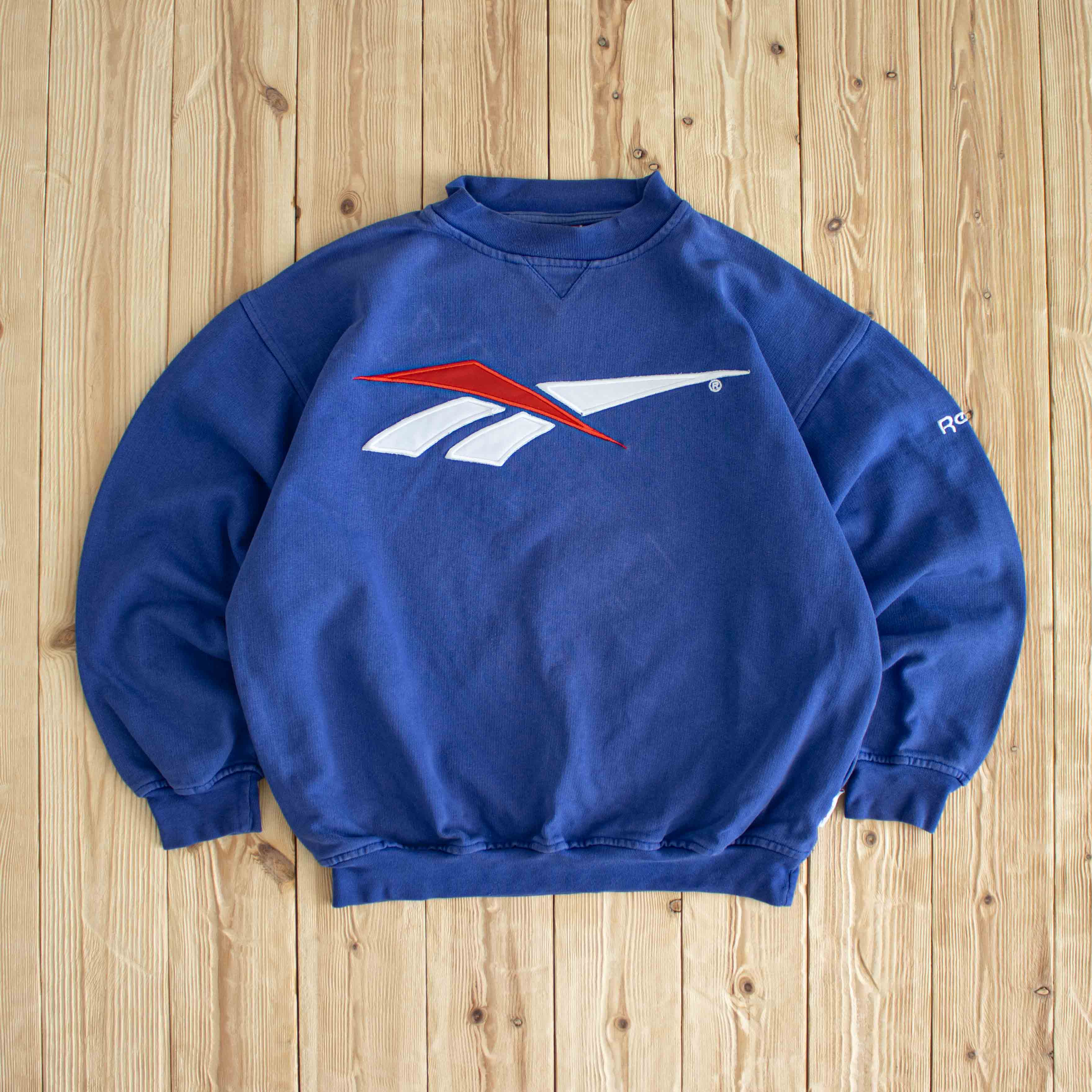 (M) Reebok Vintage Embroidered Sweatshirt Blue