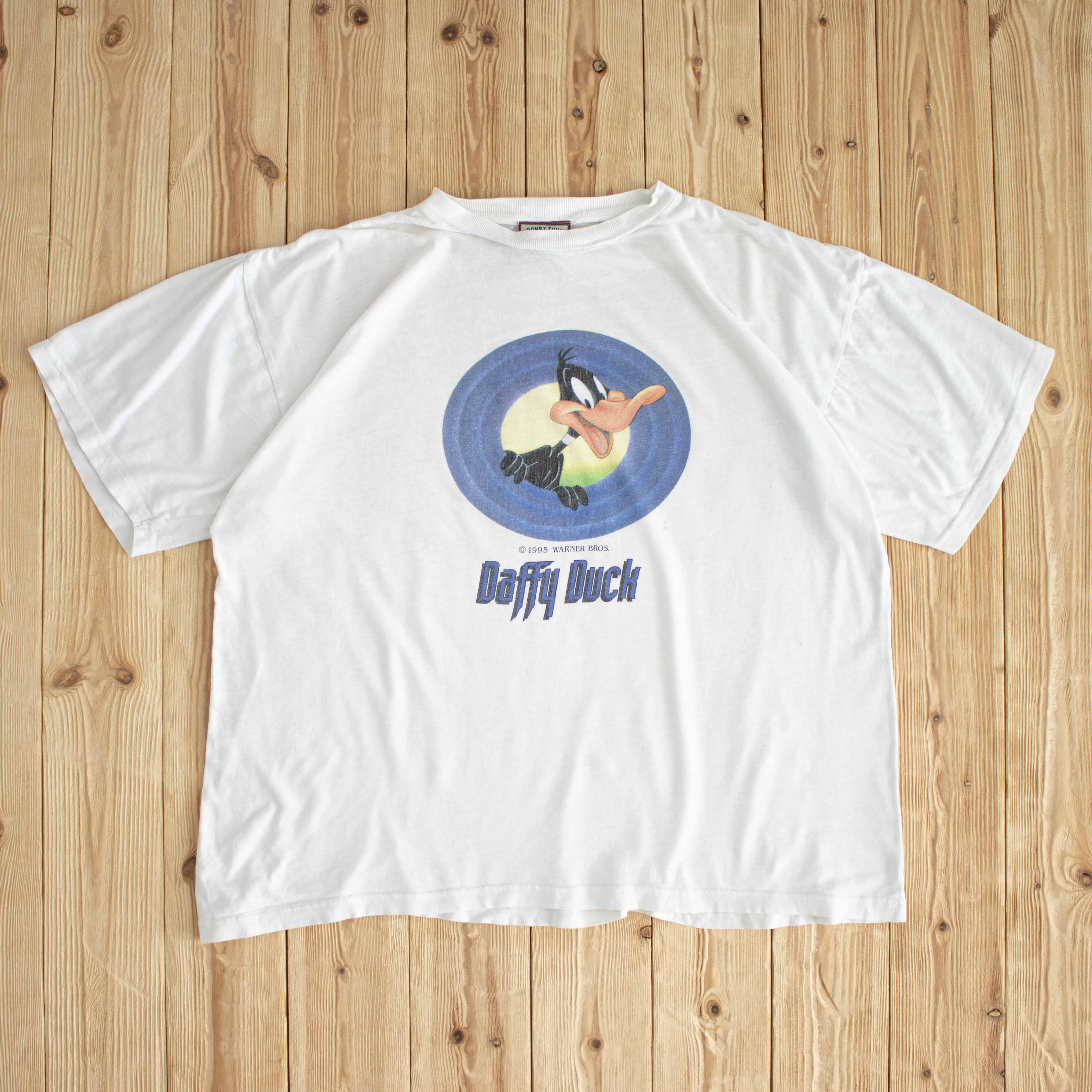 (L/XL) 1995 Warner Bros Daffy Duck Vintage T-Shirt White