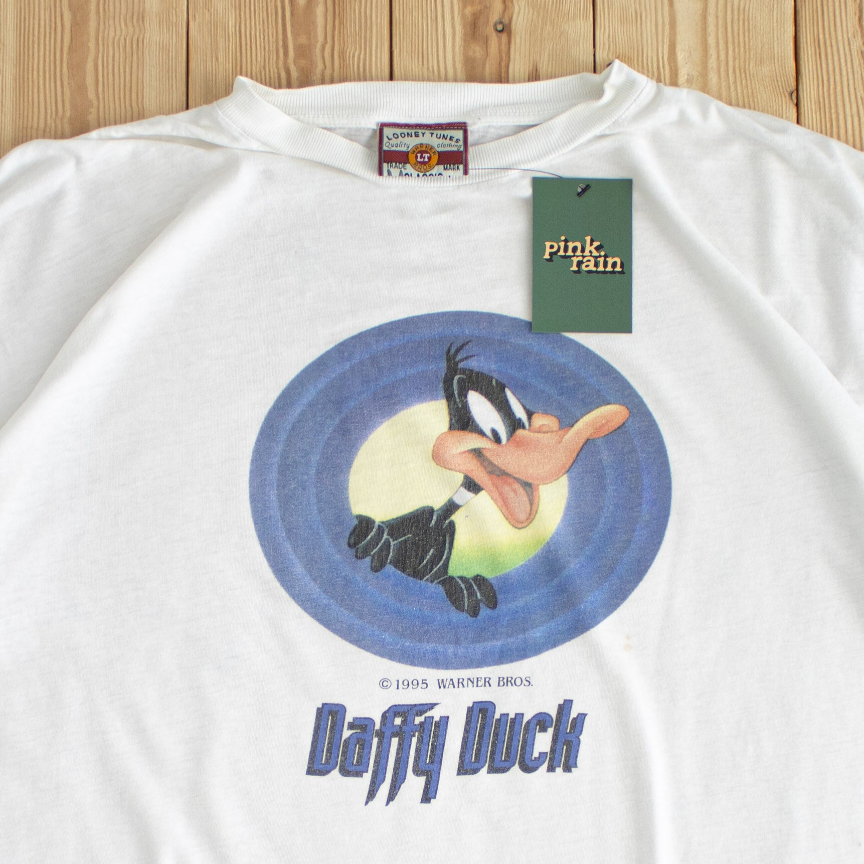 (L/XL) 1995 Warner Bros Daffy Duck Vintage T-Shirt White