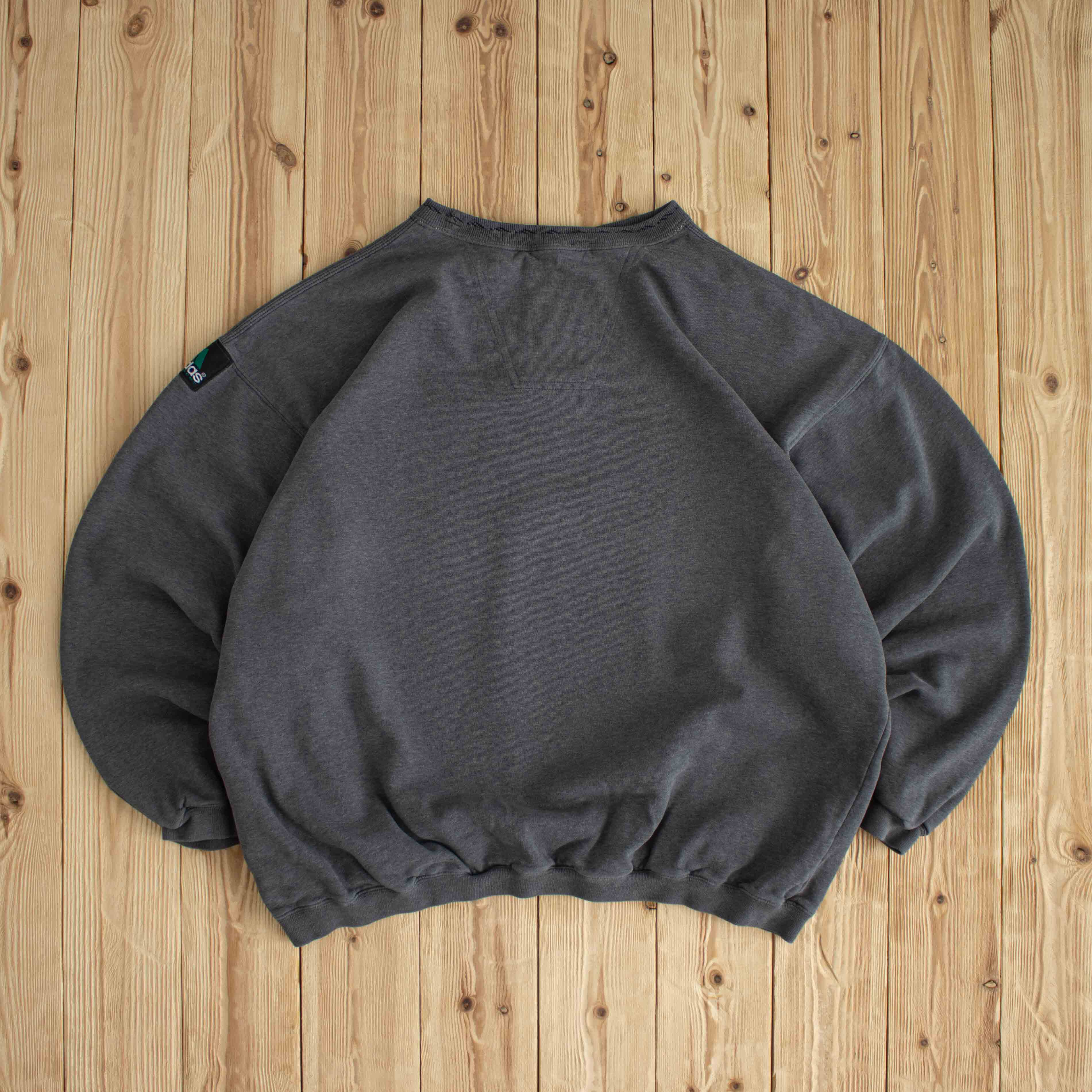 (XL) Adidas Equipment Vintage Embroidered Sweatshirt Gray