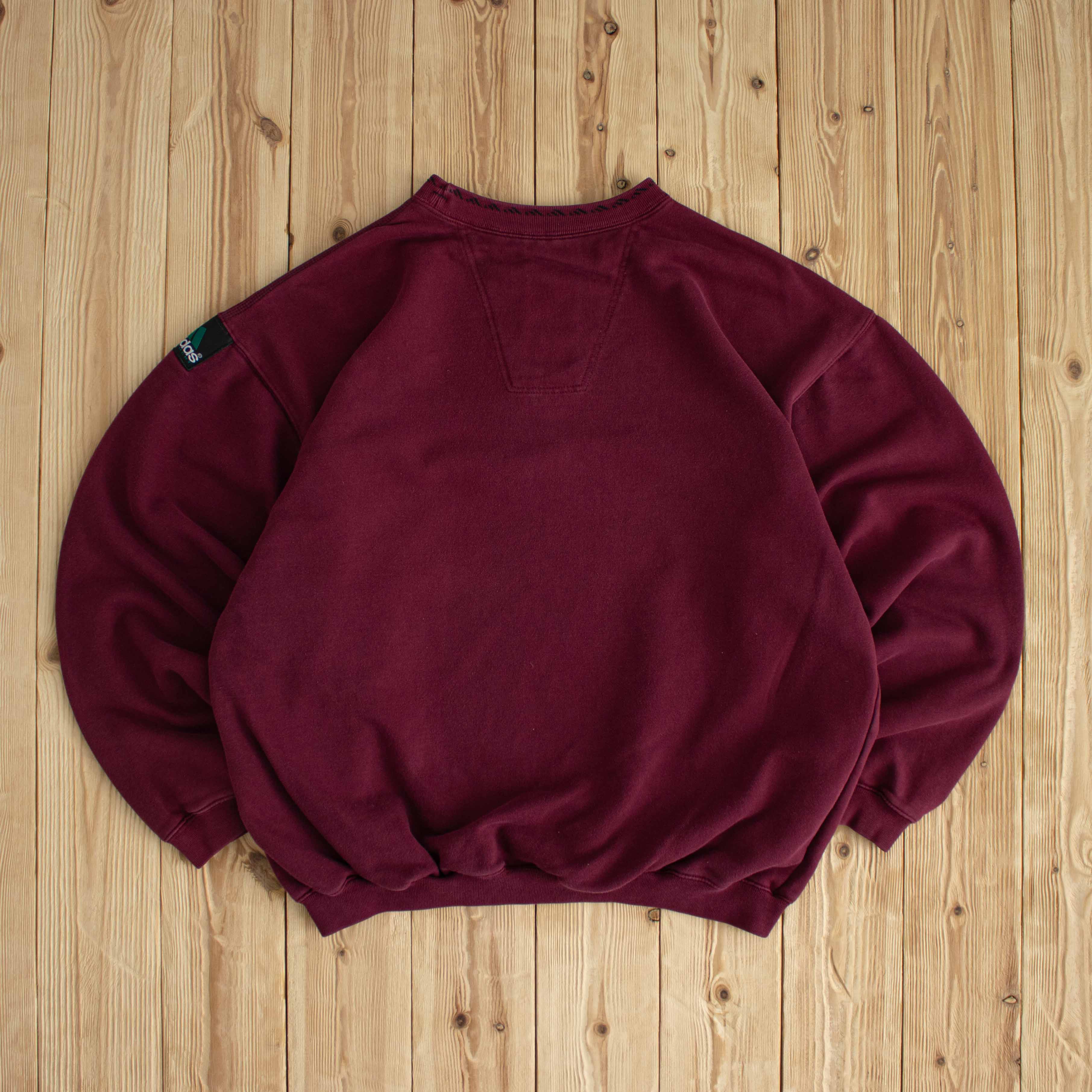 (M) Adidas Equipment Vintage Embroidered Sweatshirt Burgundy