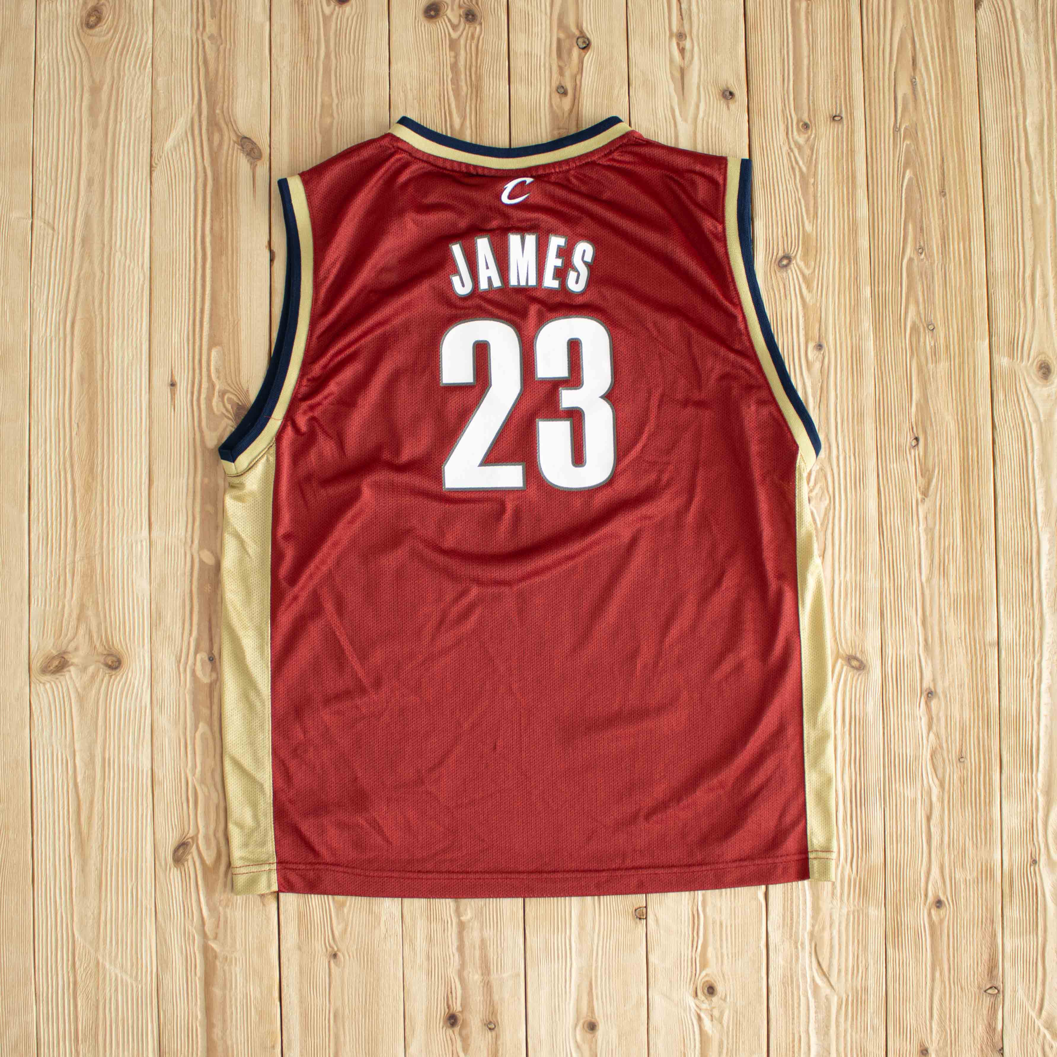 (M) Reebok Lebron James Cavaliers Vintage Jersey Burgundy