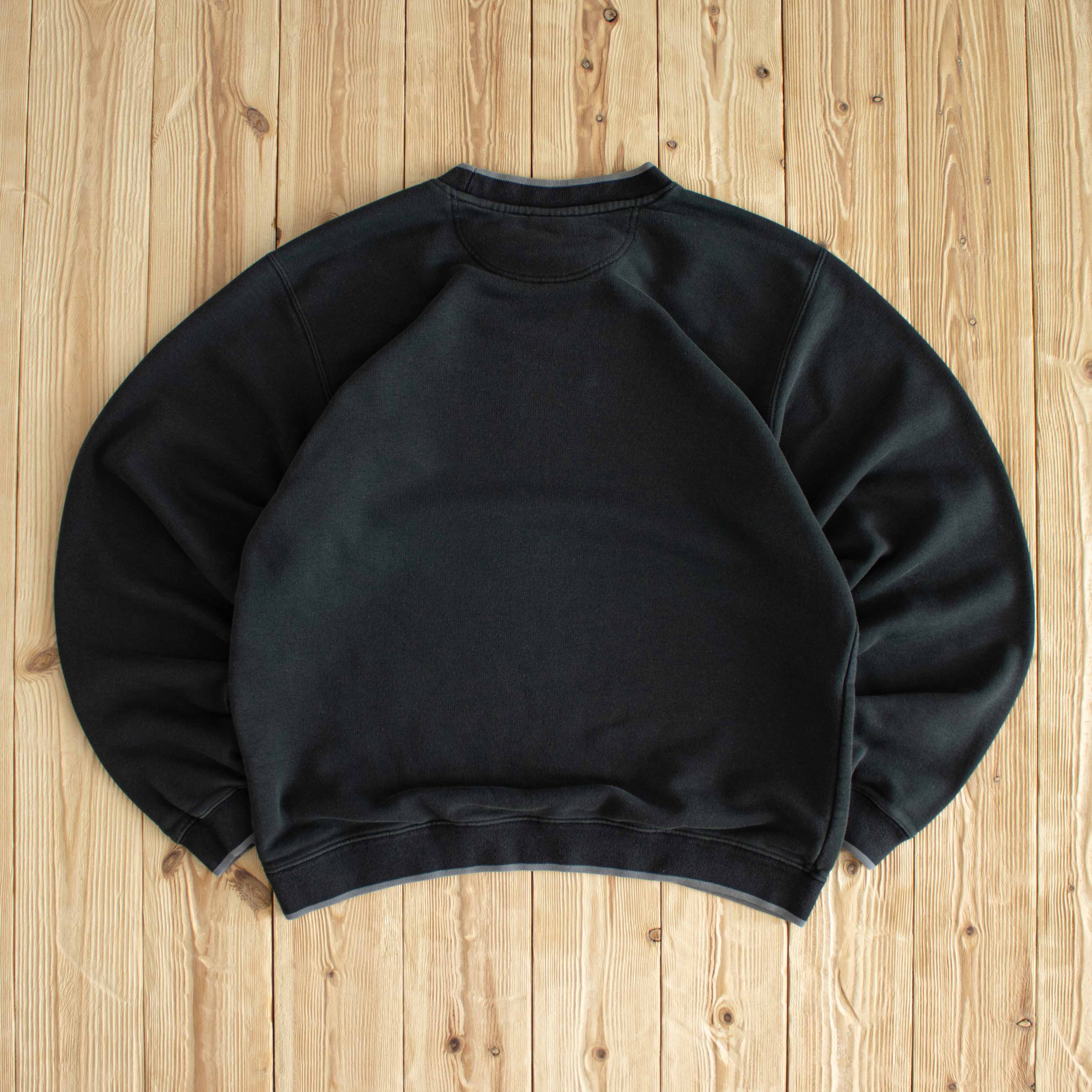 (M) Nike Swoosh Vintage Embroidered Sweatshirt Black