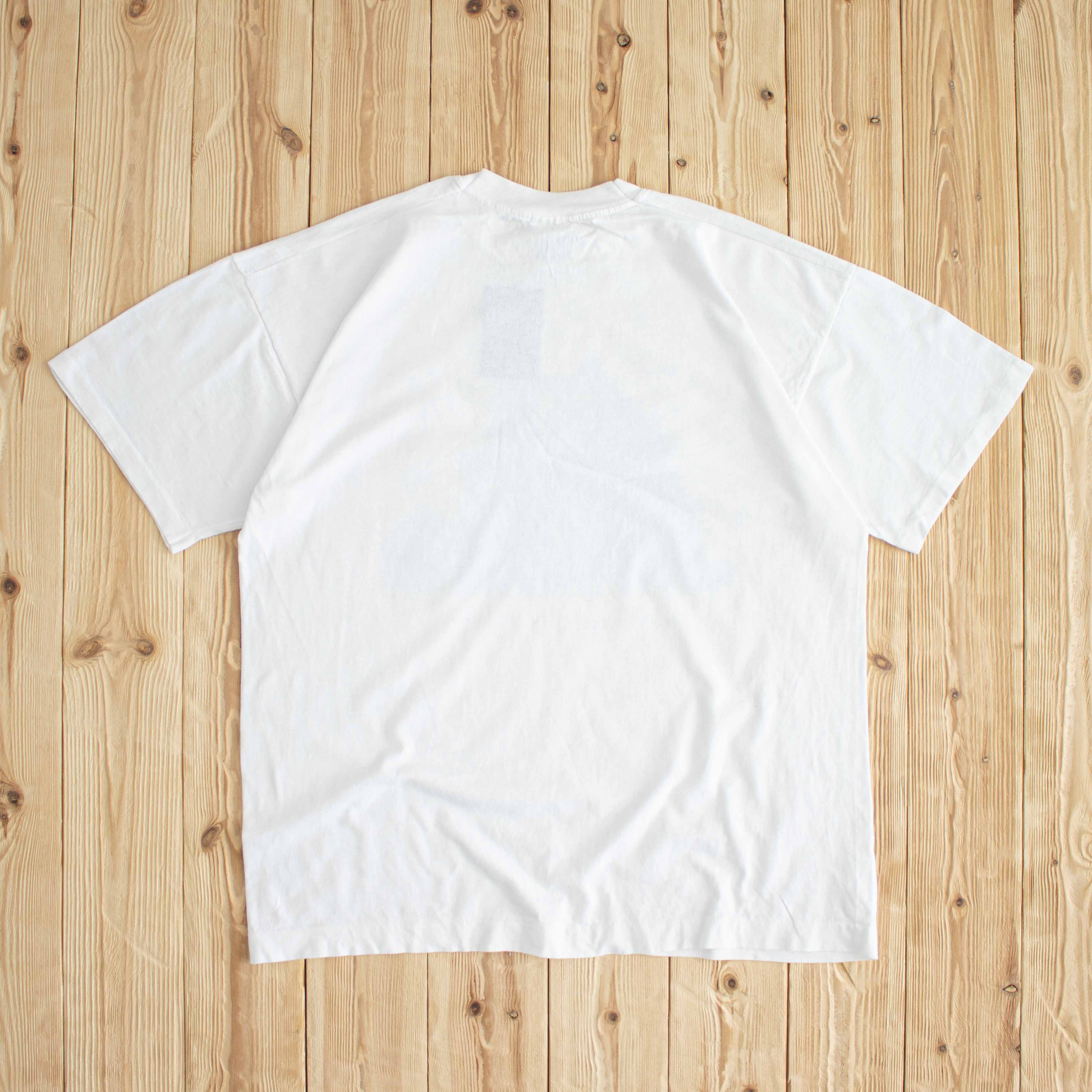 (L/XL) 1995 'Just Woke Up Cat' Vintage T-Shirt White