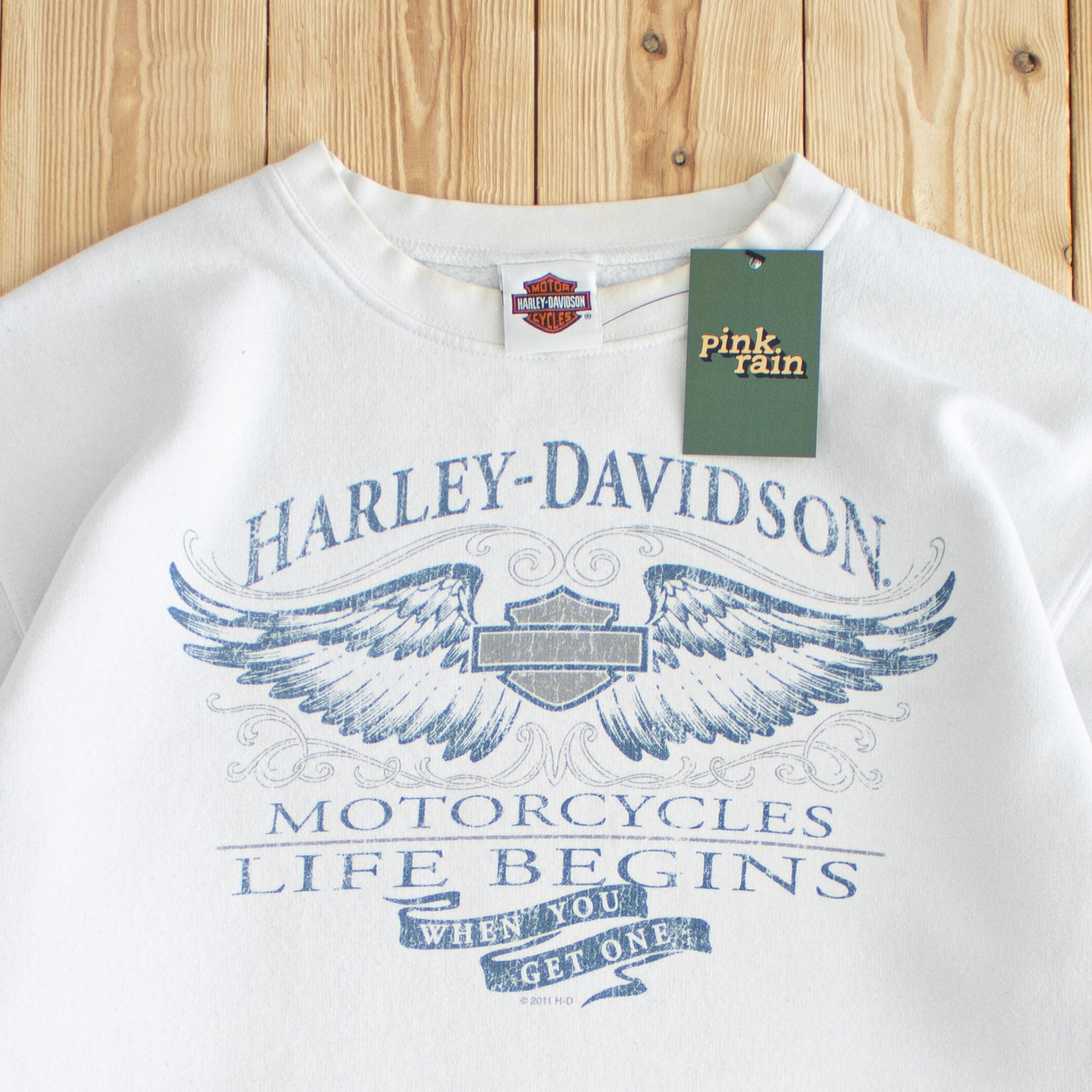 (L) Harley Davidson South Carolina Vintage Sweatshirt White