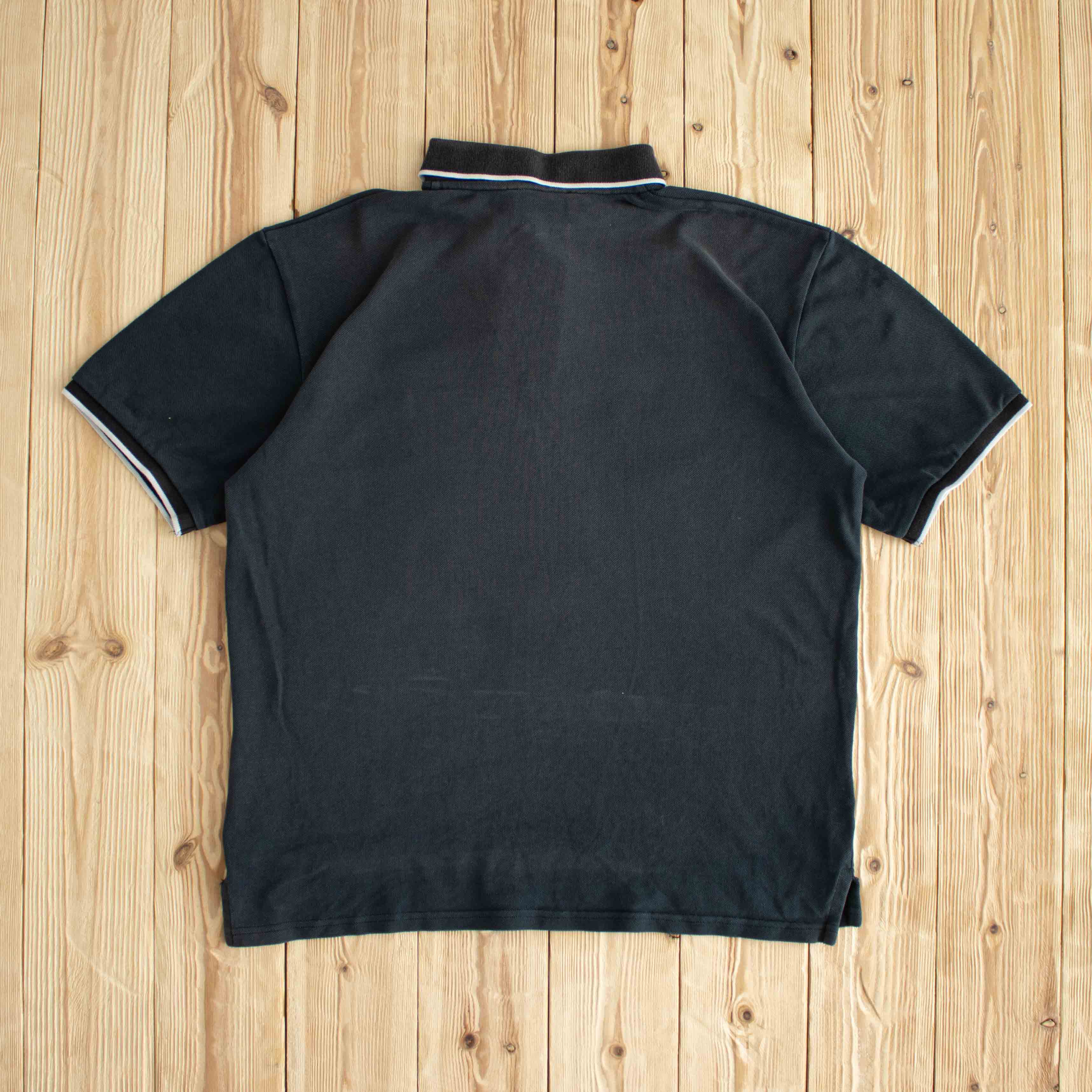 (M) Yves Saint Lauren Vintage Embroidered Polo Black