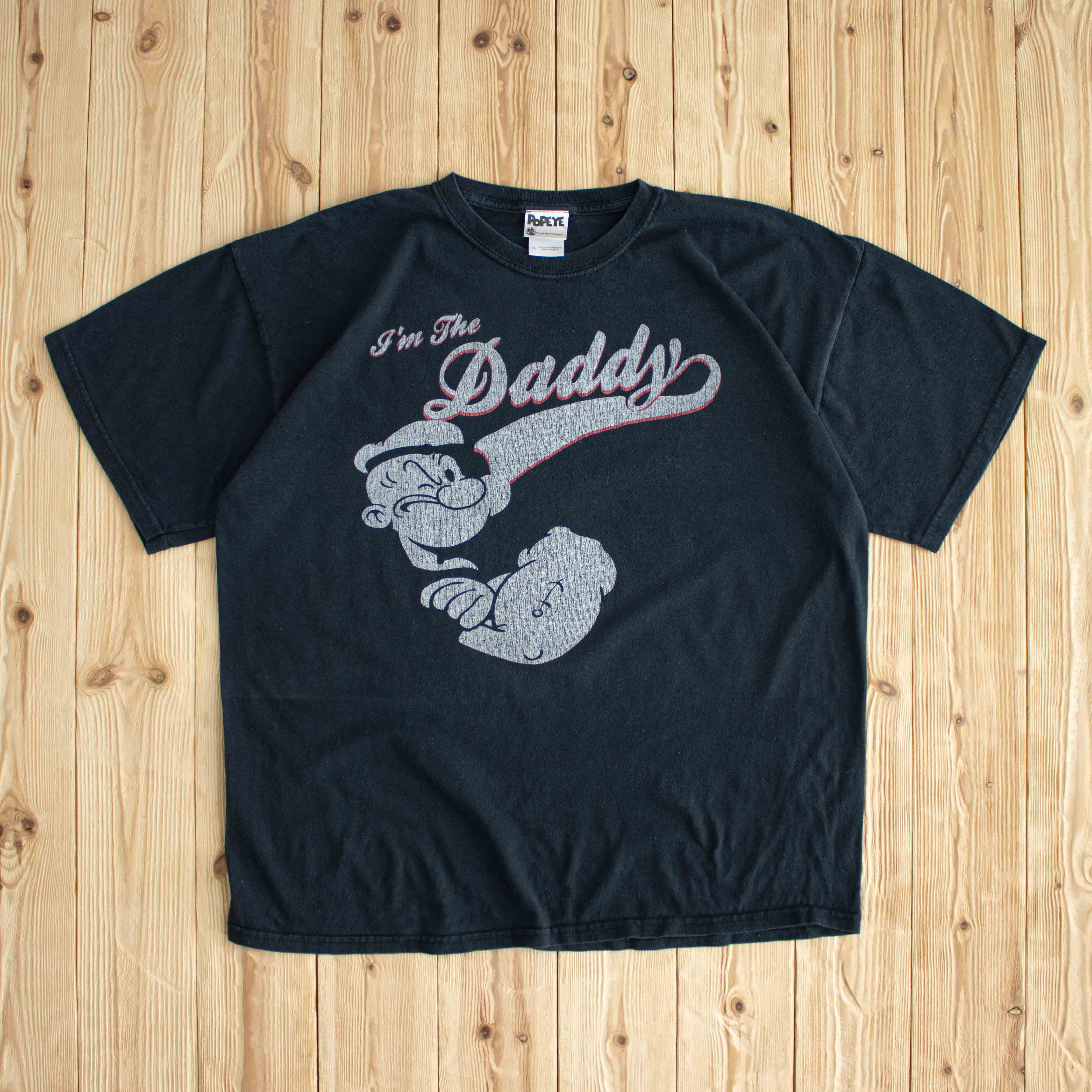 (XL) Popeye "I'm The Daddy" Vintage T-Shirt Black