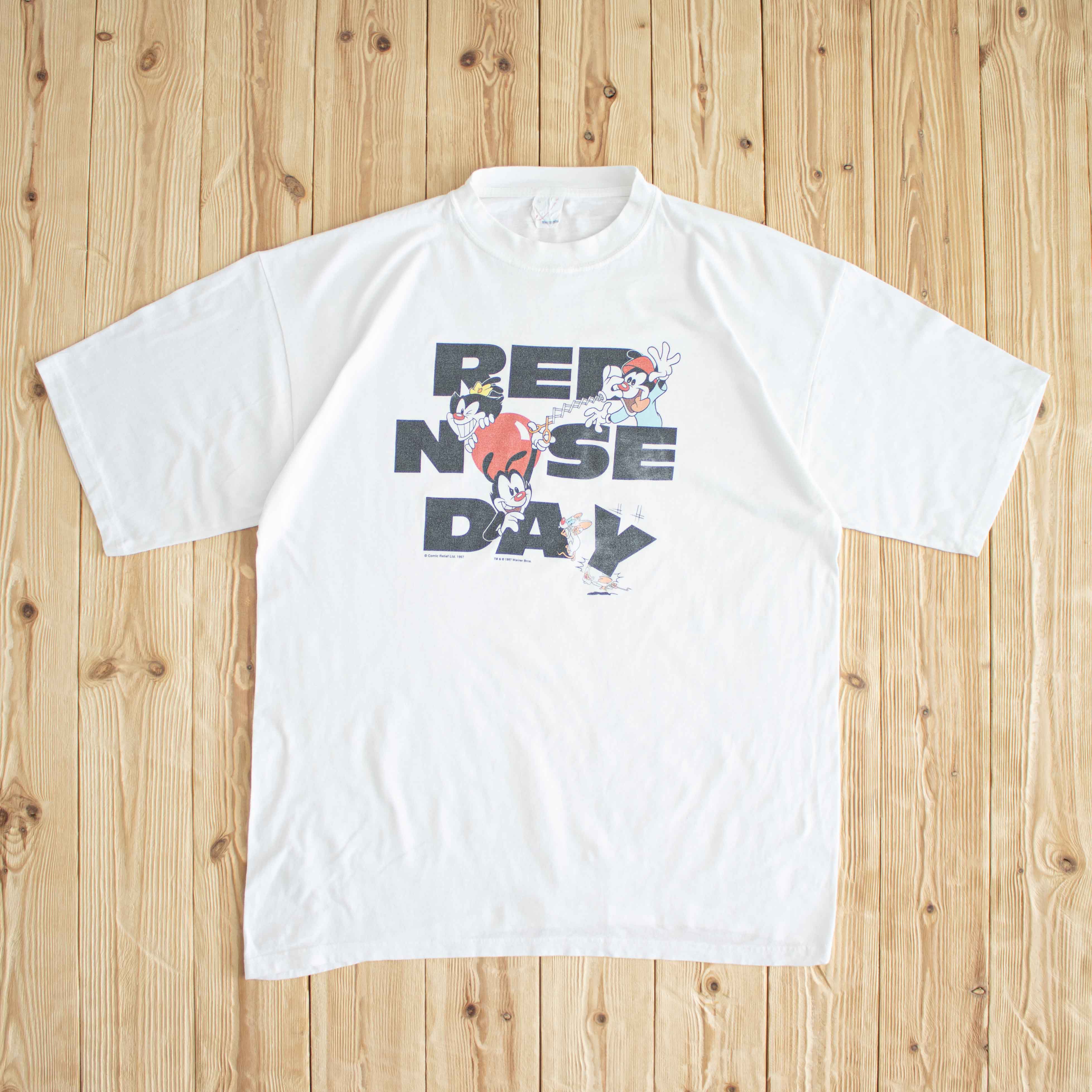 (L/XL) 1997 Warner Bros Red Nose Day Vintage T-Shirt White