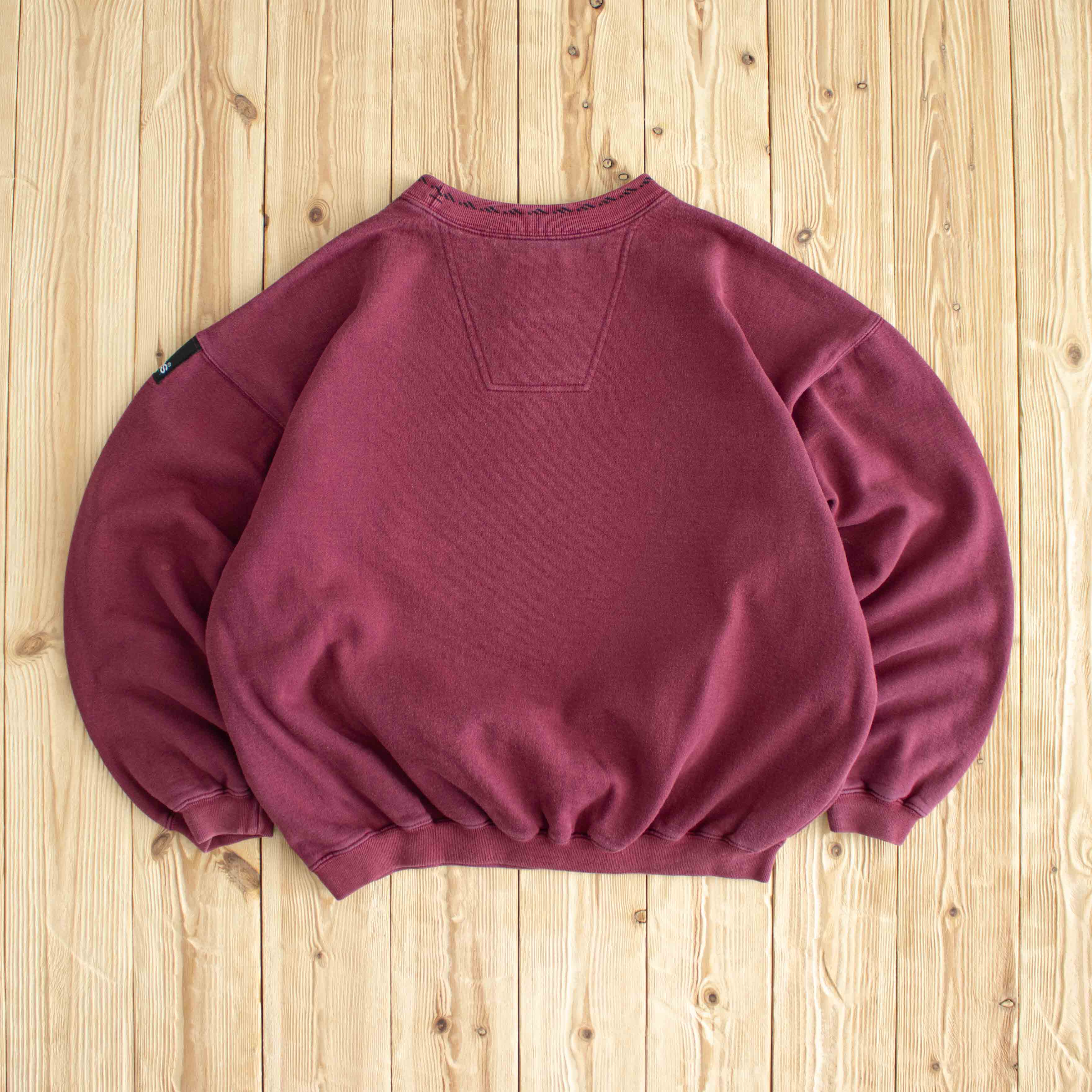 (M) Adidas Equipment Vintage Embroidered Sweatshirt Burgundy
