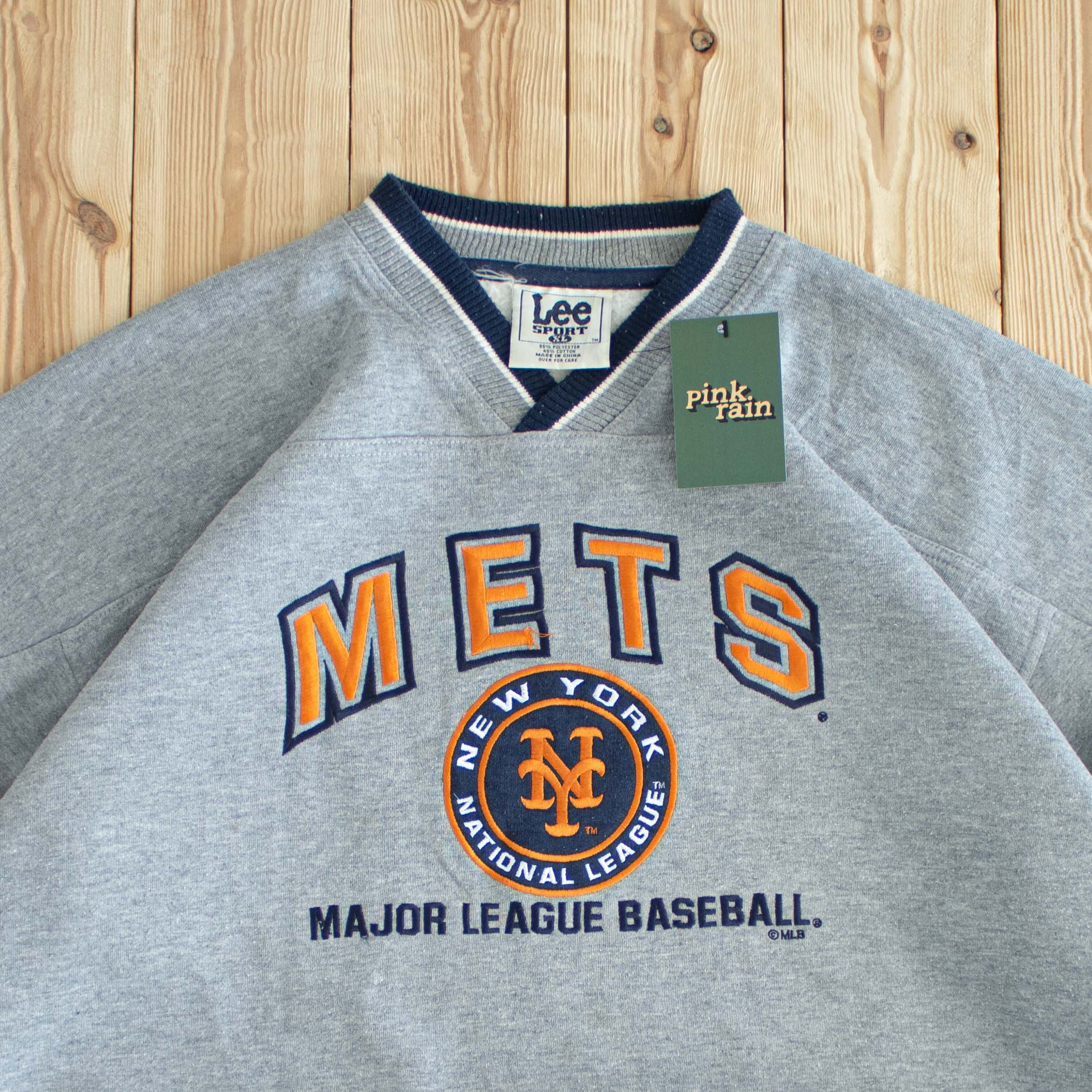 (XL) Lee New York Mets Vintage Embroidered Sweatshirt Gray