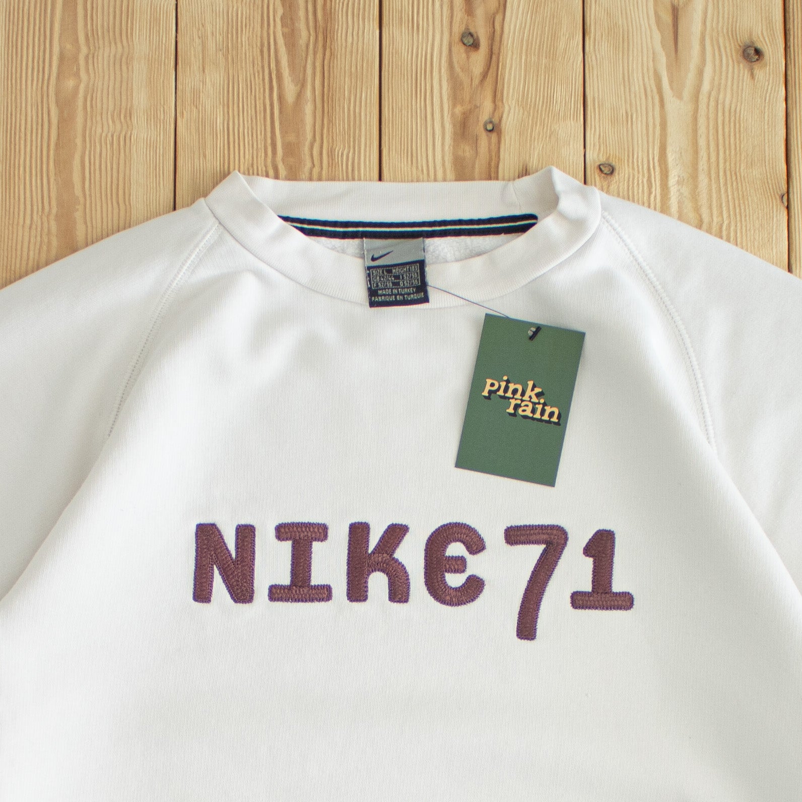 (M/L) Nike 71 Vintage Embroidered Sweatshirt White