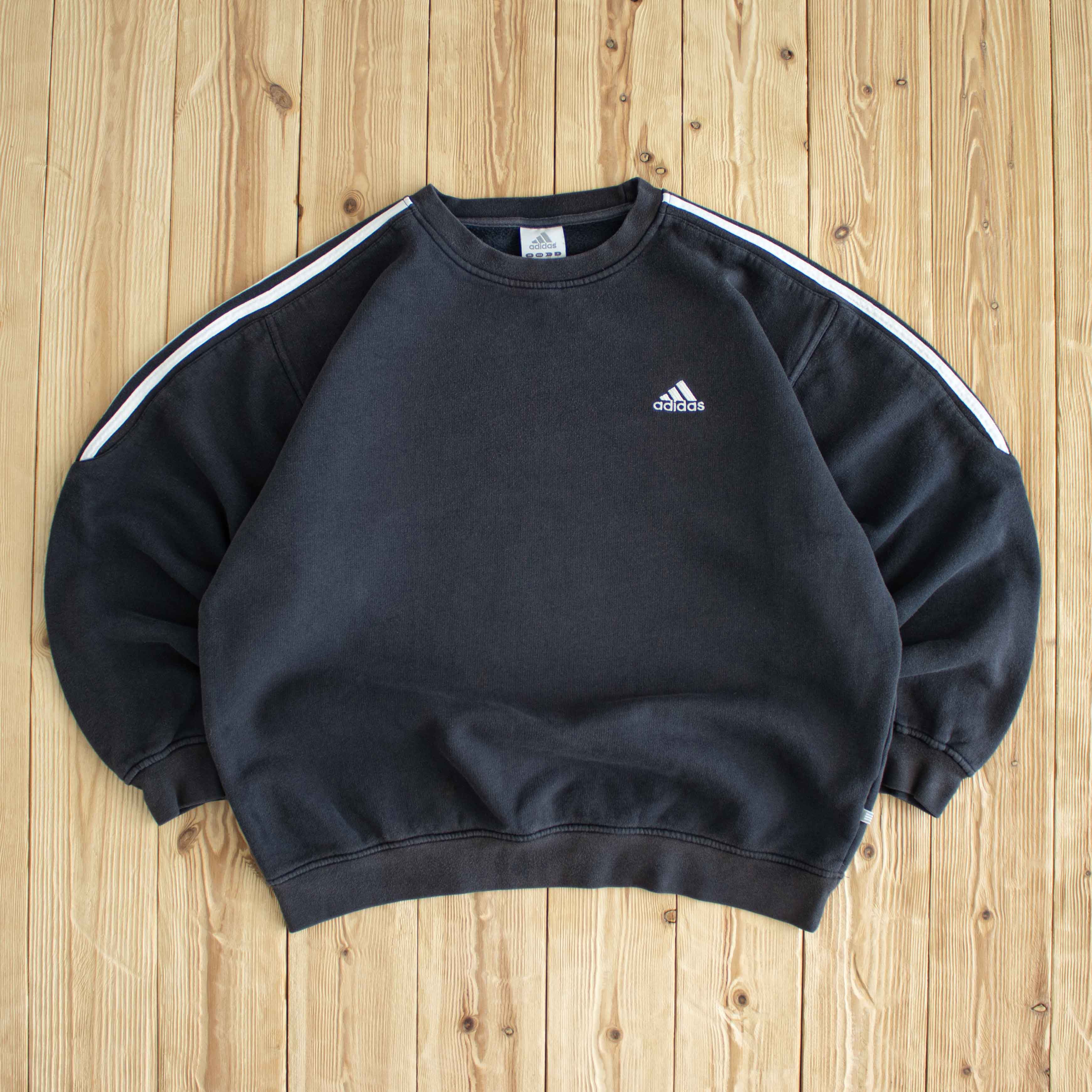 (M) Adidas Vintage Essential Embroidered Sweatshirt Blue