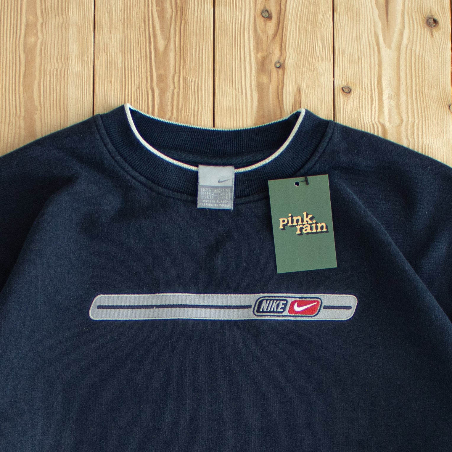 (M) Nike Mini Swoosh Vintage Embroidered Sweatshirt Blue