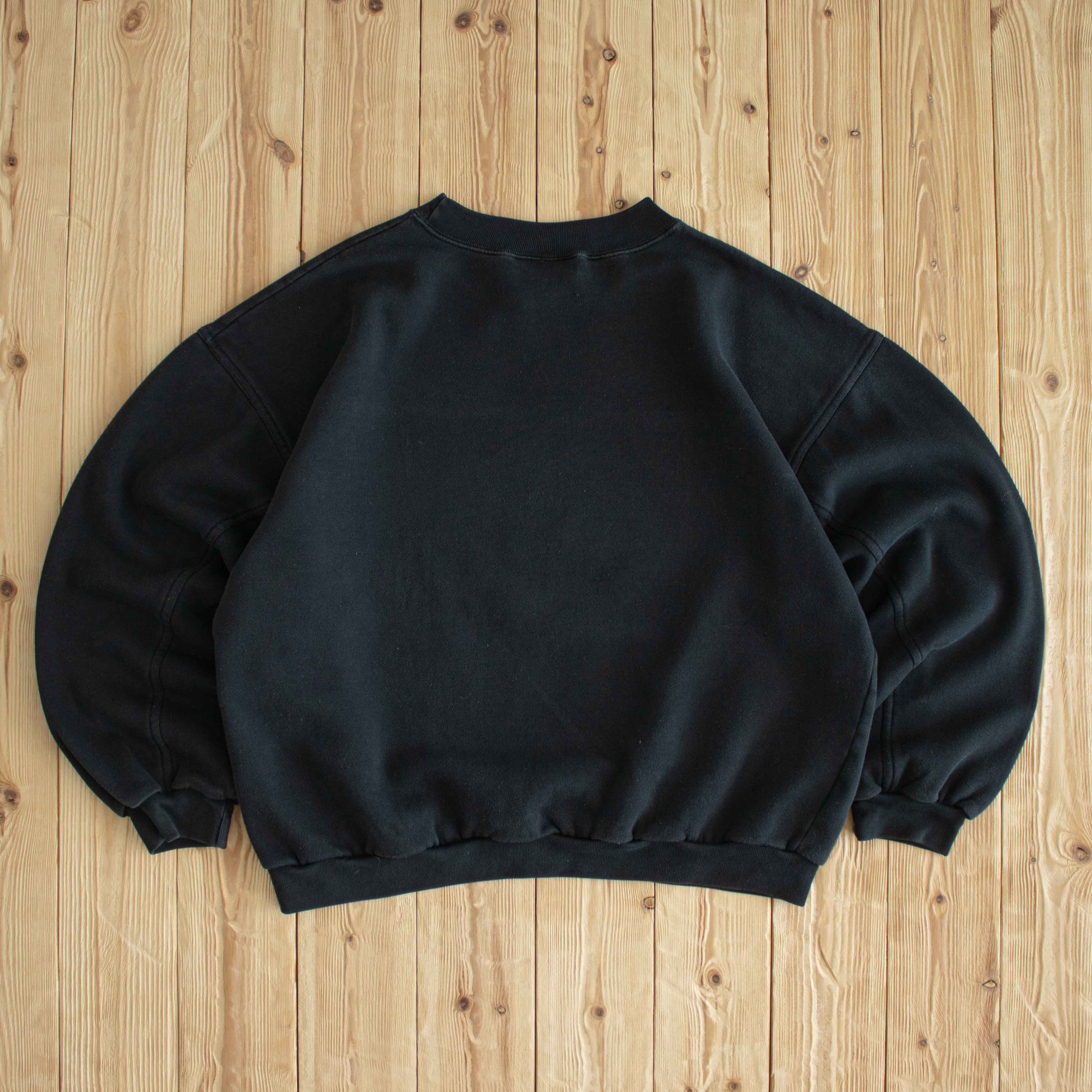 (L/XL) Nike Spell Out Vintage Embroidered Sweatshirt Black