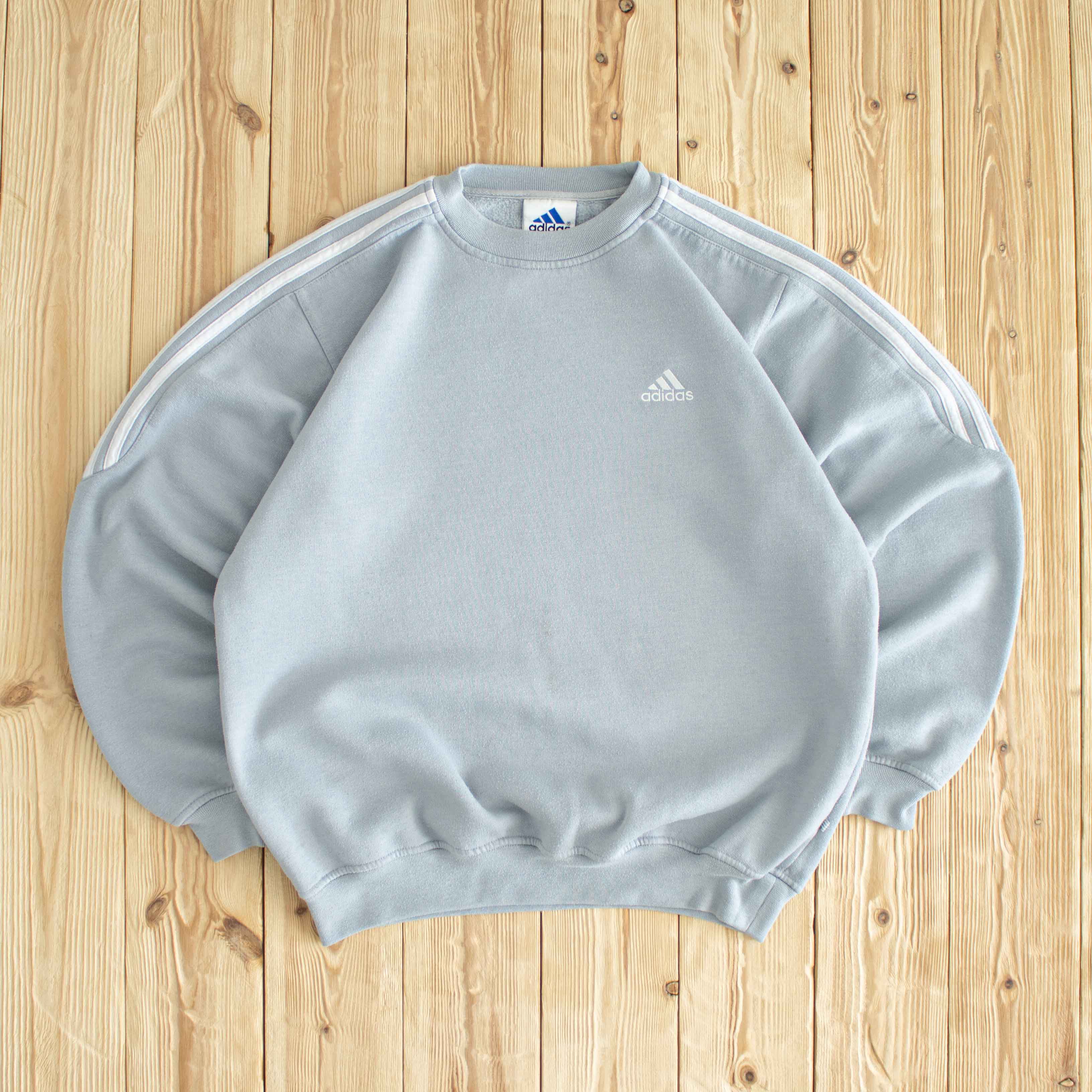 (M) Adidas Vintage Embroidered Sweatshirt Blue