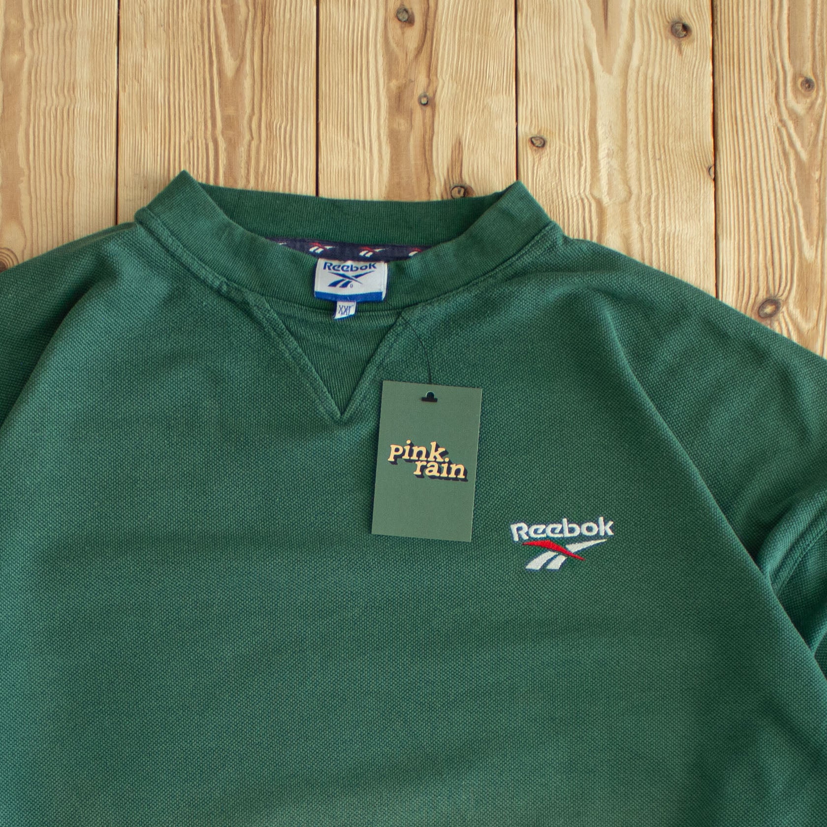 (XL) Reebok Vintage Embroidered Sweatshirt Green