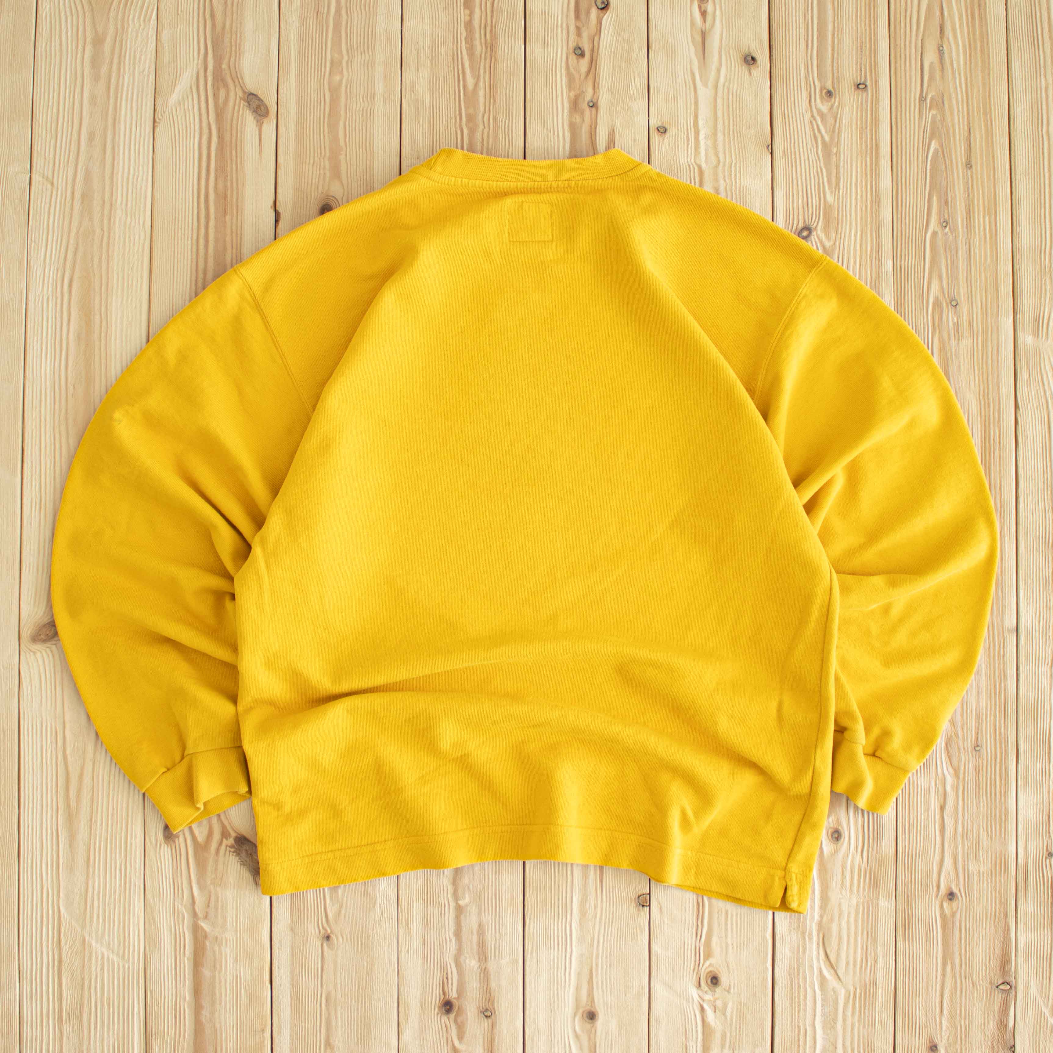 (S/M) Nike Swoosh Vintage Embroidered Sweatshirt Yellow