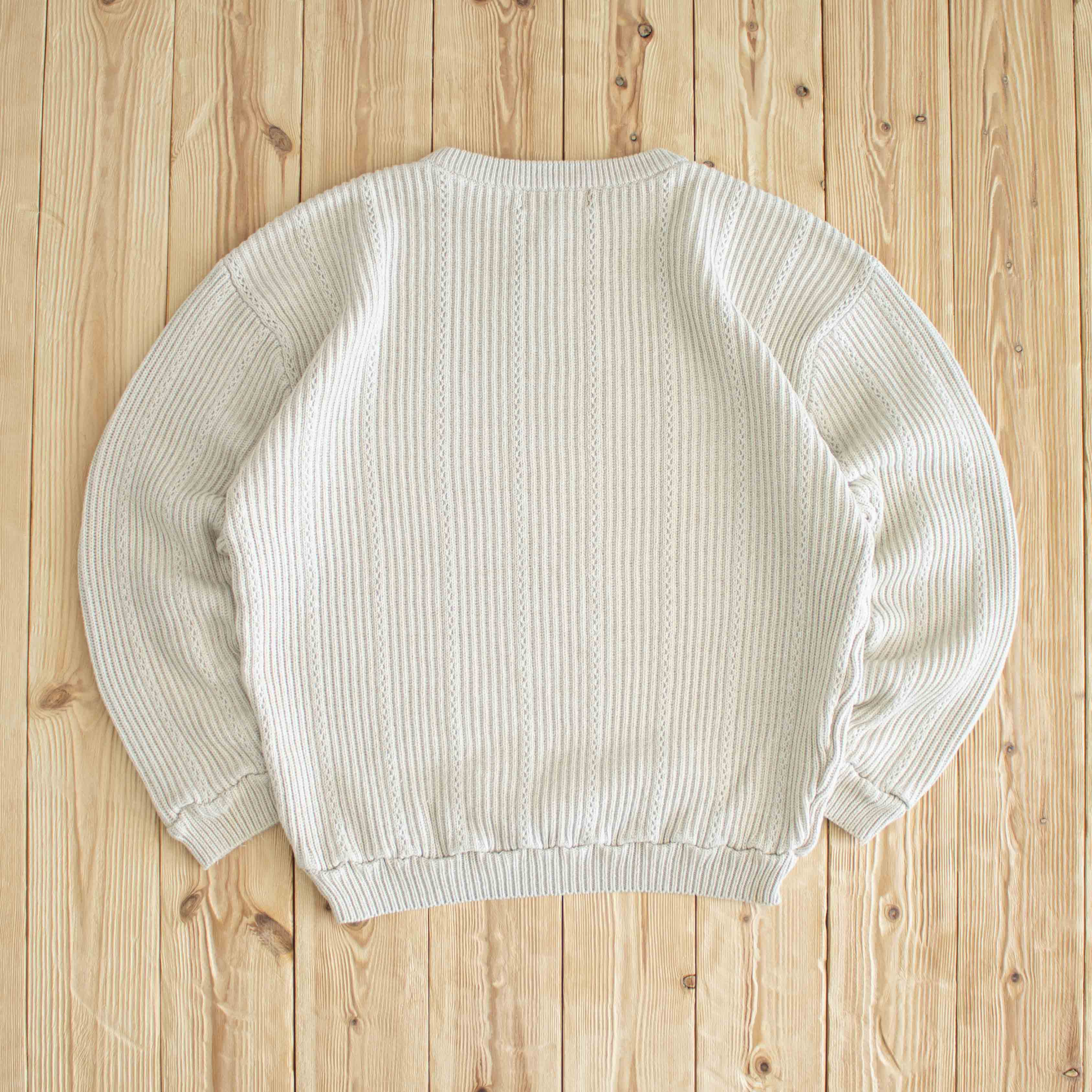 (M) Chaps Ralph Lauren Vintage Embroidered Sweater Beige