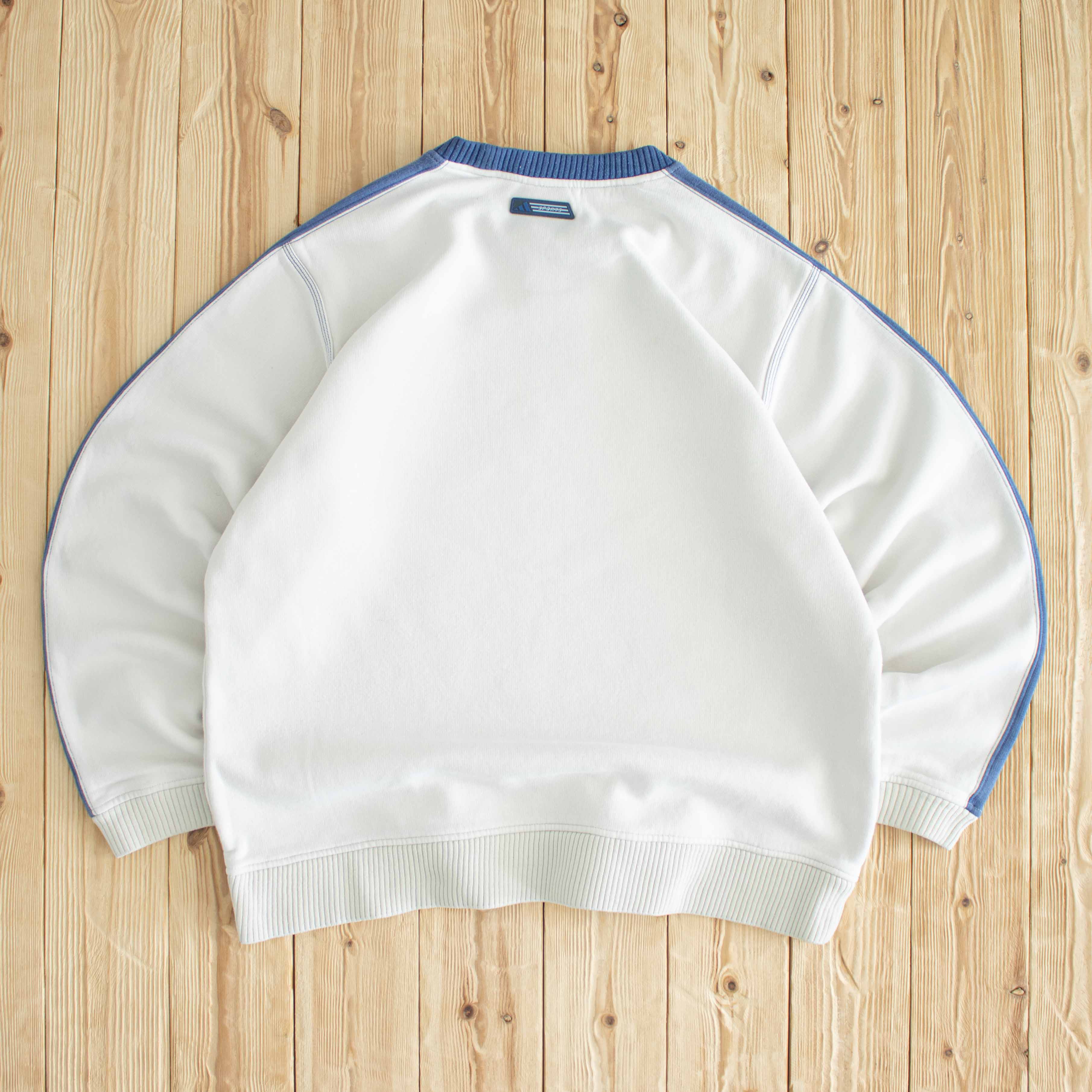(L/XL) Adidas Logo Vintage Sweatshirt White