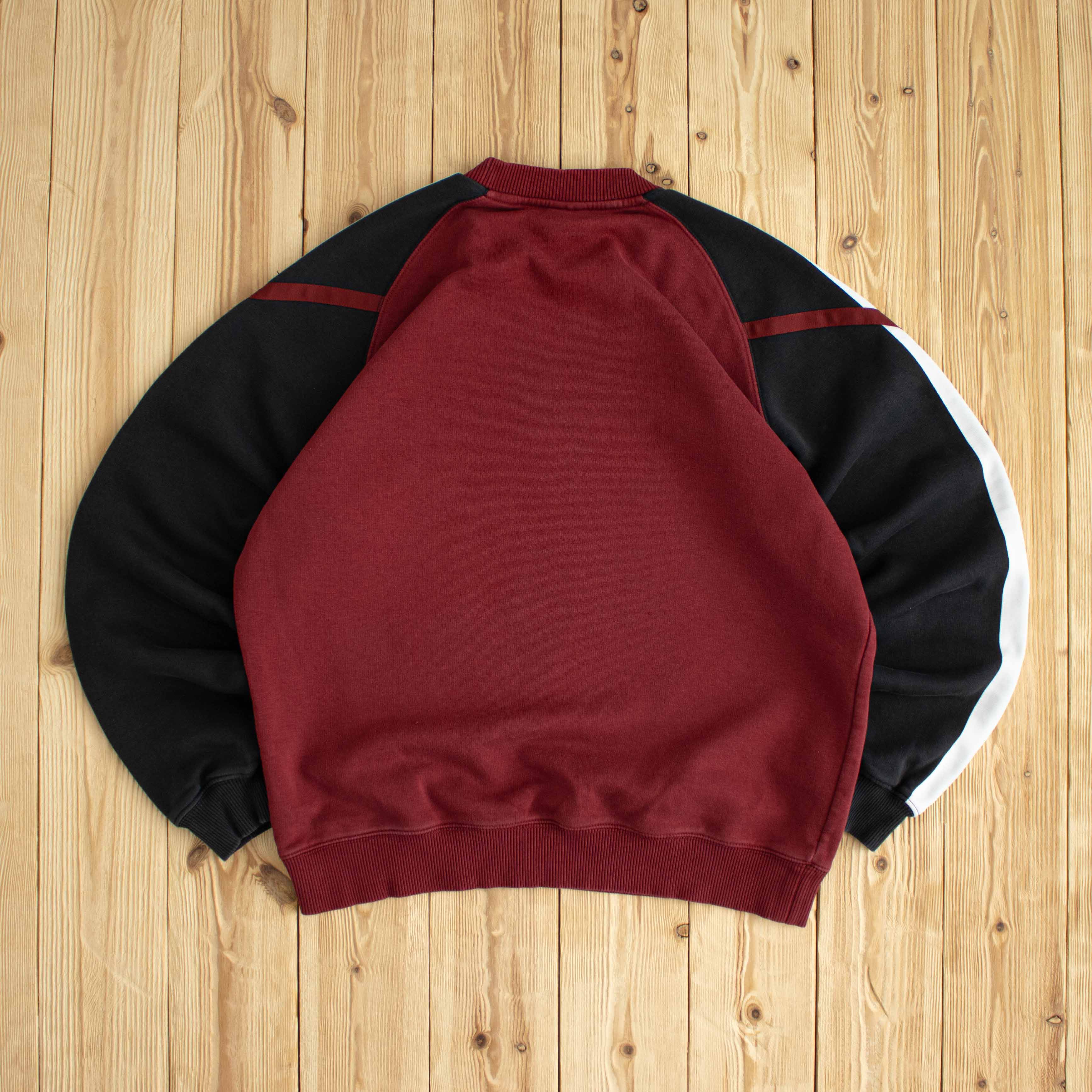 (M) Nike Spell Out Vintage Embroidered Sweatshirt Burgundy