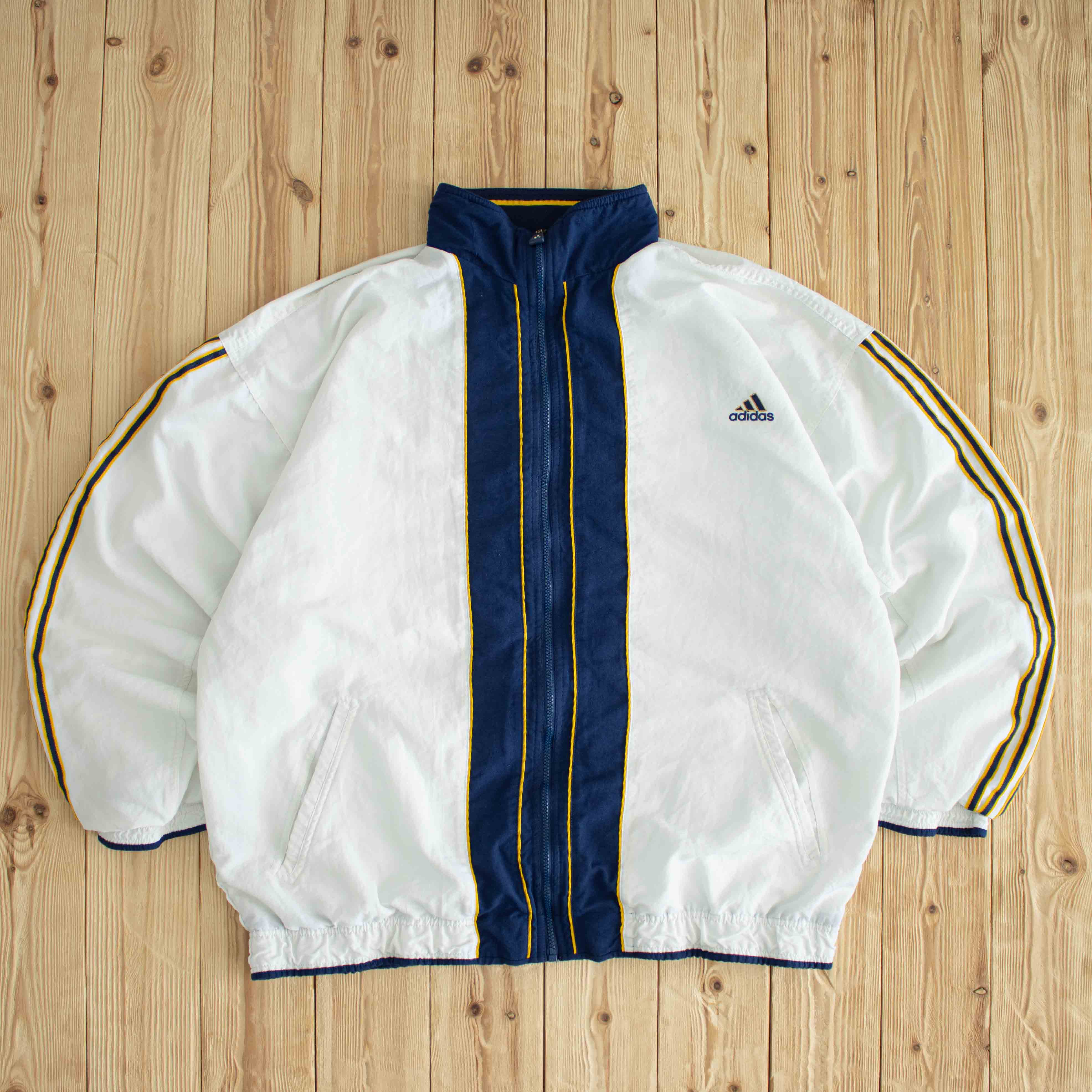 (XL) Adidas Vintage Embroidered Jacket White
