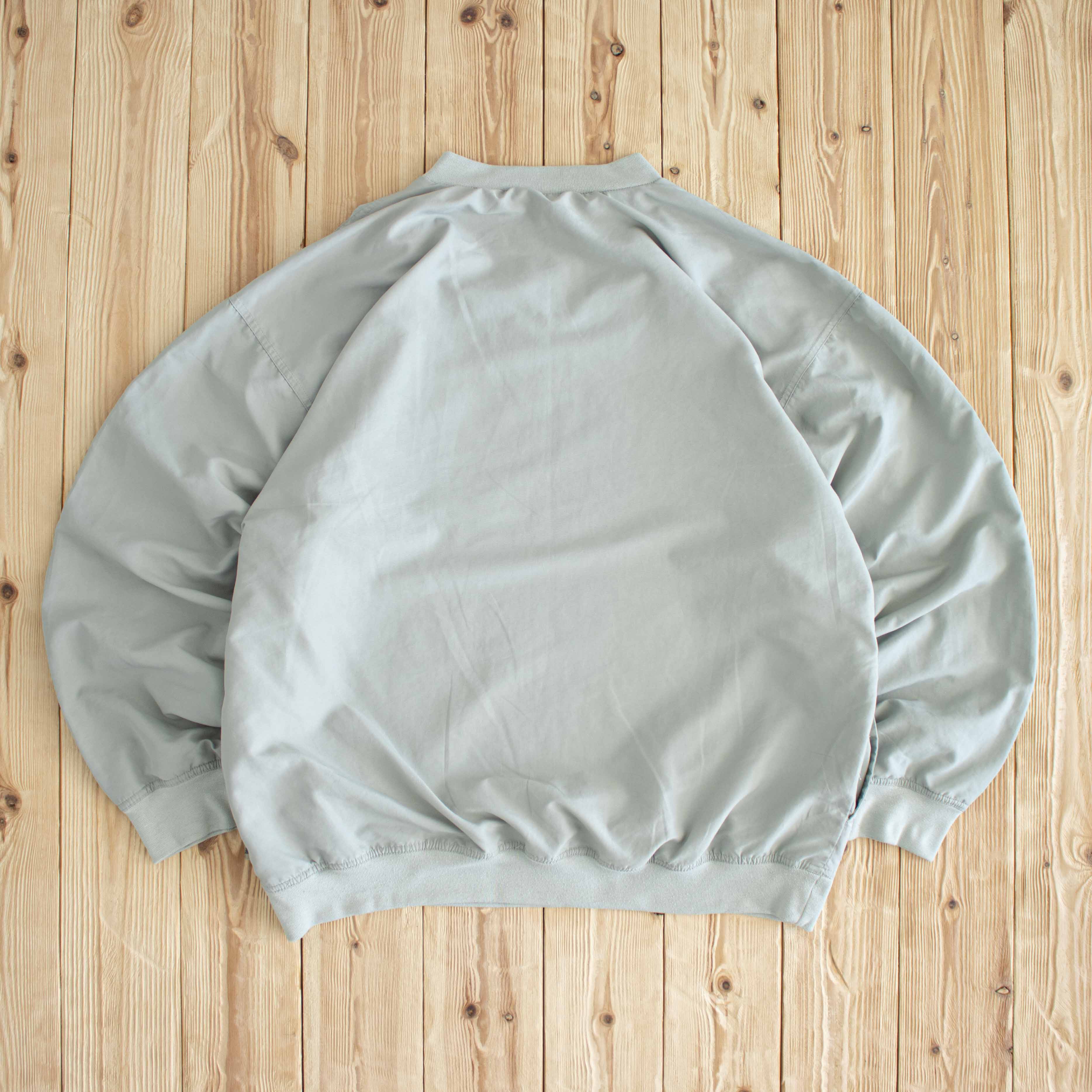 (XL) Adidas Essential Vintage Embroidered Windbreaker Gray