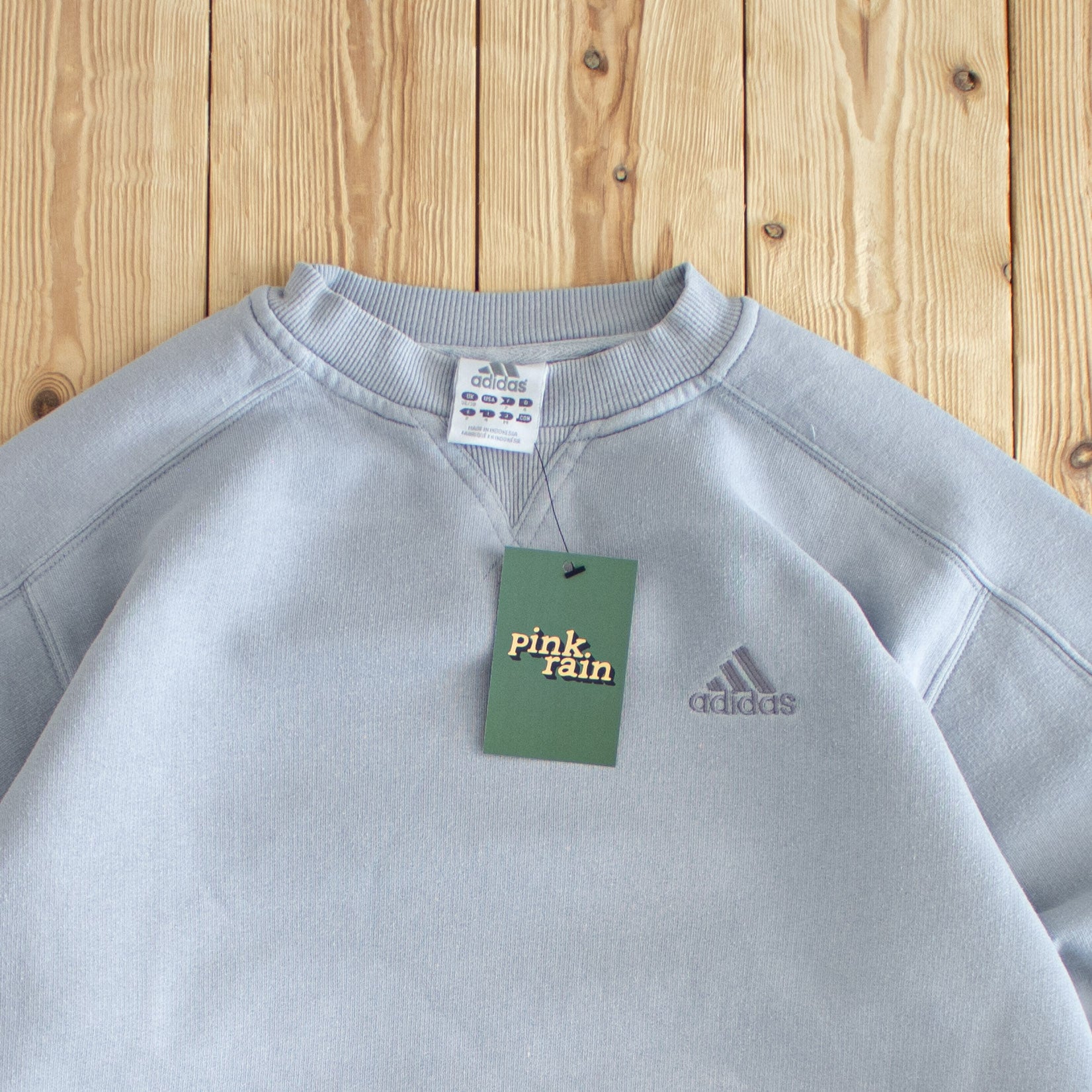 (S) Adidas Vintage Embroidered Sweatshirt Blue