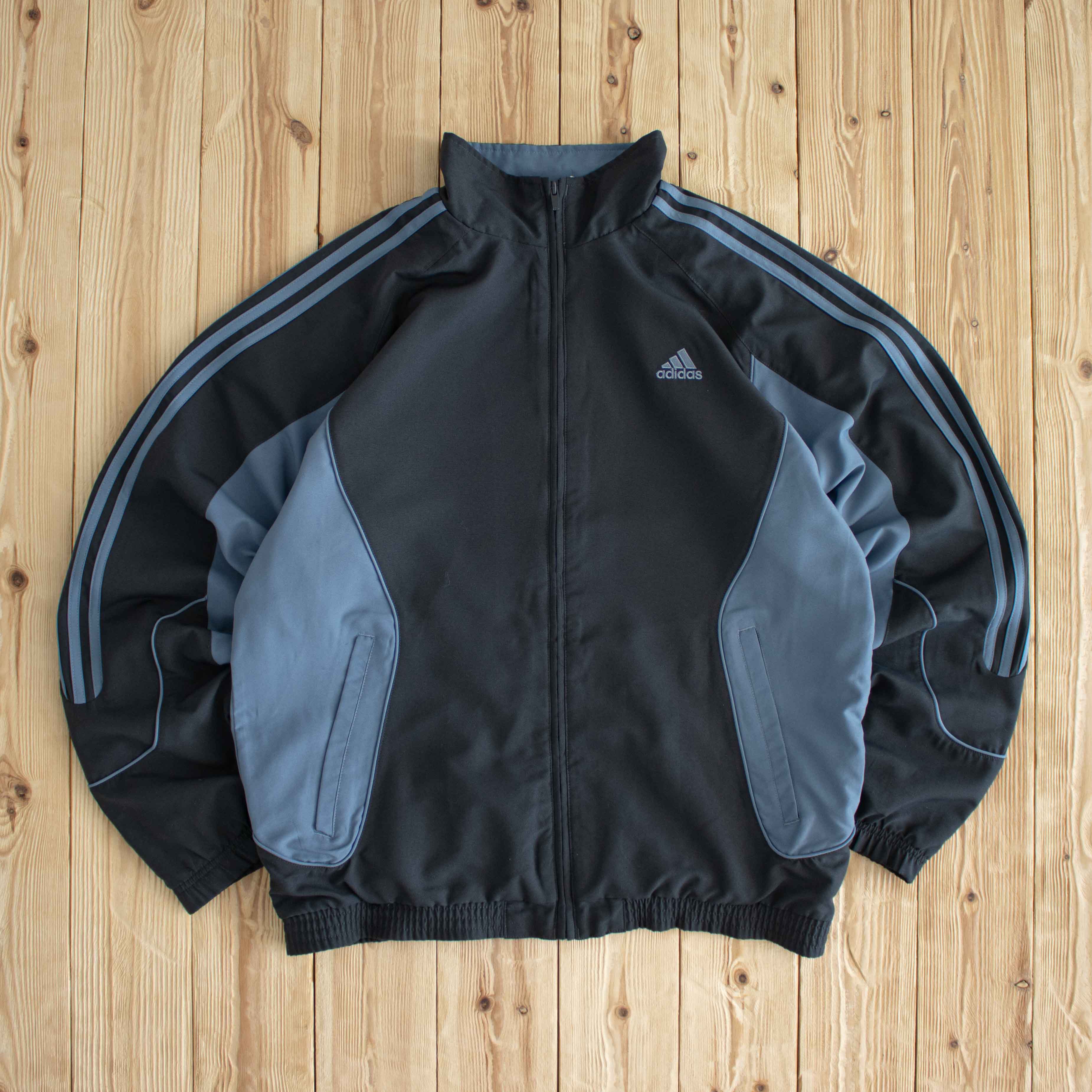 (L) Adidas Vintage Essential Embroidered Jacket Gray
