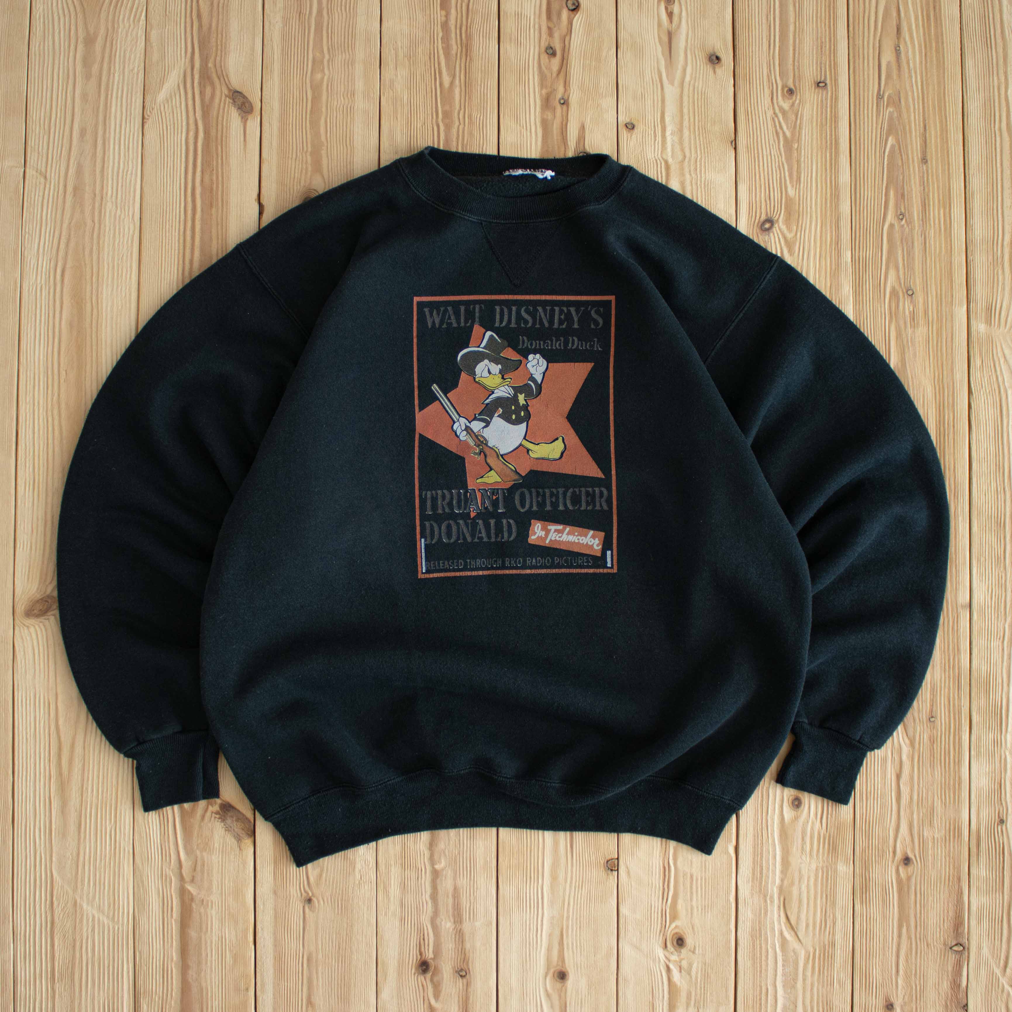 (M) Walt Disney Donald Duck Vintage Sweatshirt Black