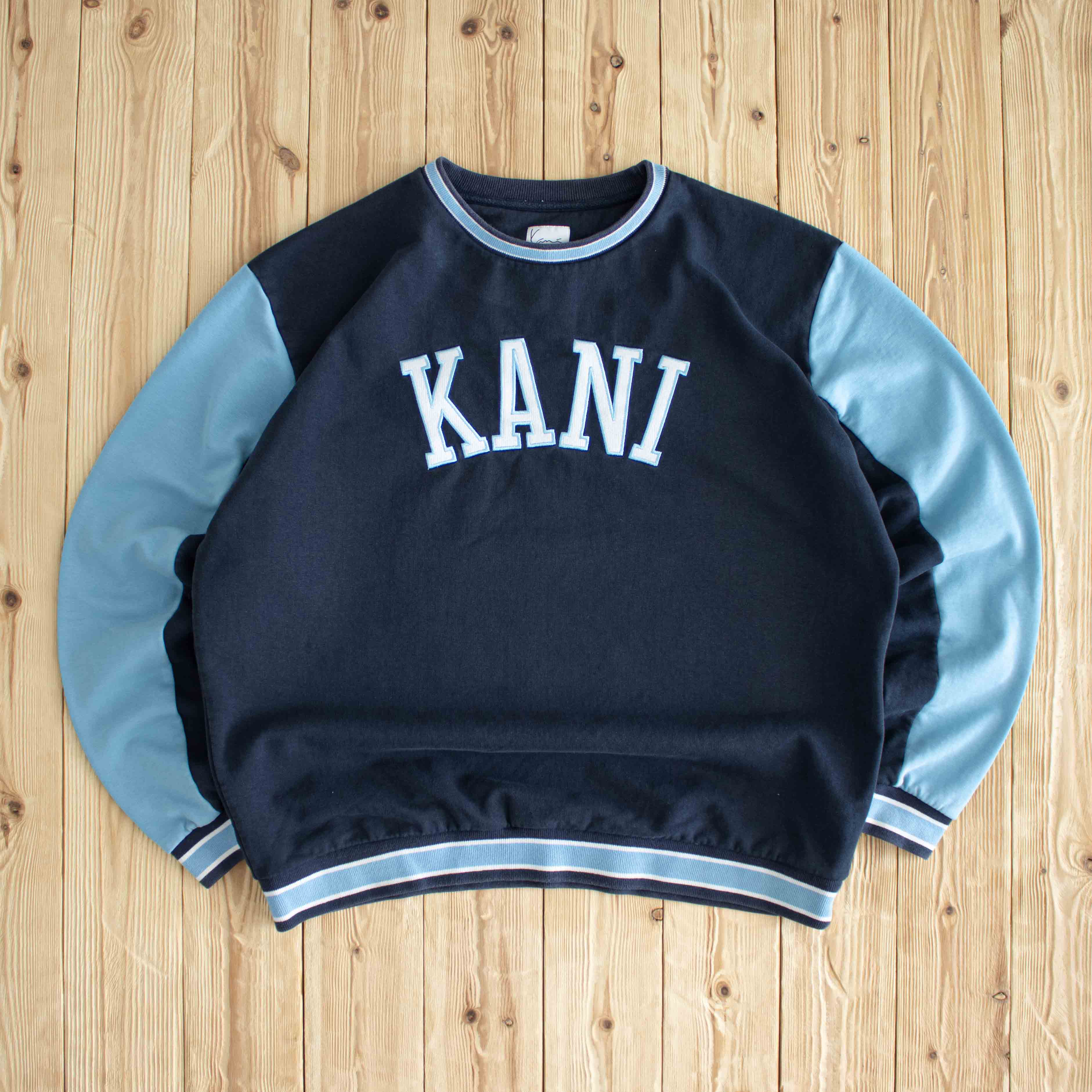 (XL) Karl Kani Vintage Embroidered Sweatshirt Blue