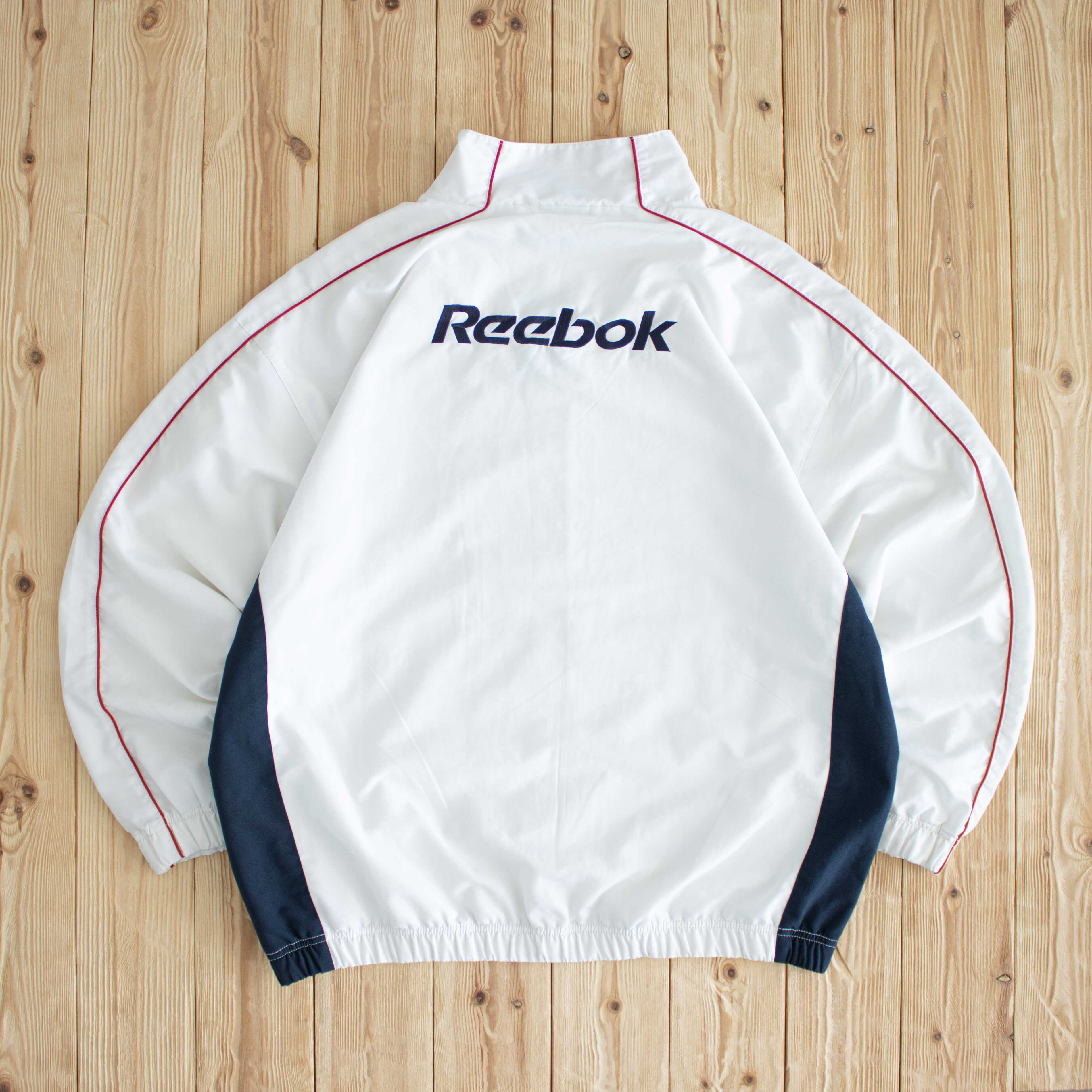 (L/XL) Reebok Vintage Embroidered Jacket White