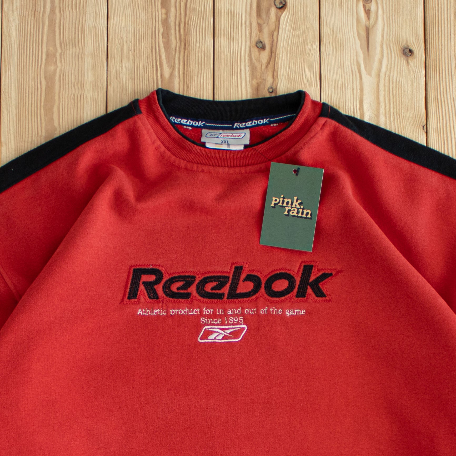 (XL) Reebok Athletic Vintage Embroidered Sweatshirt Red