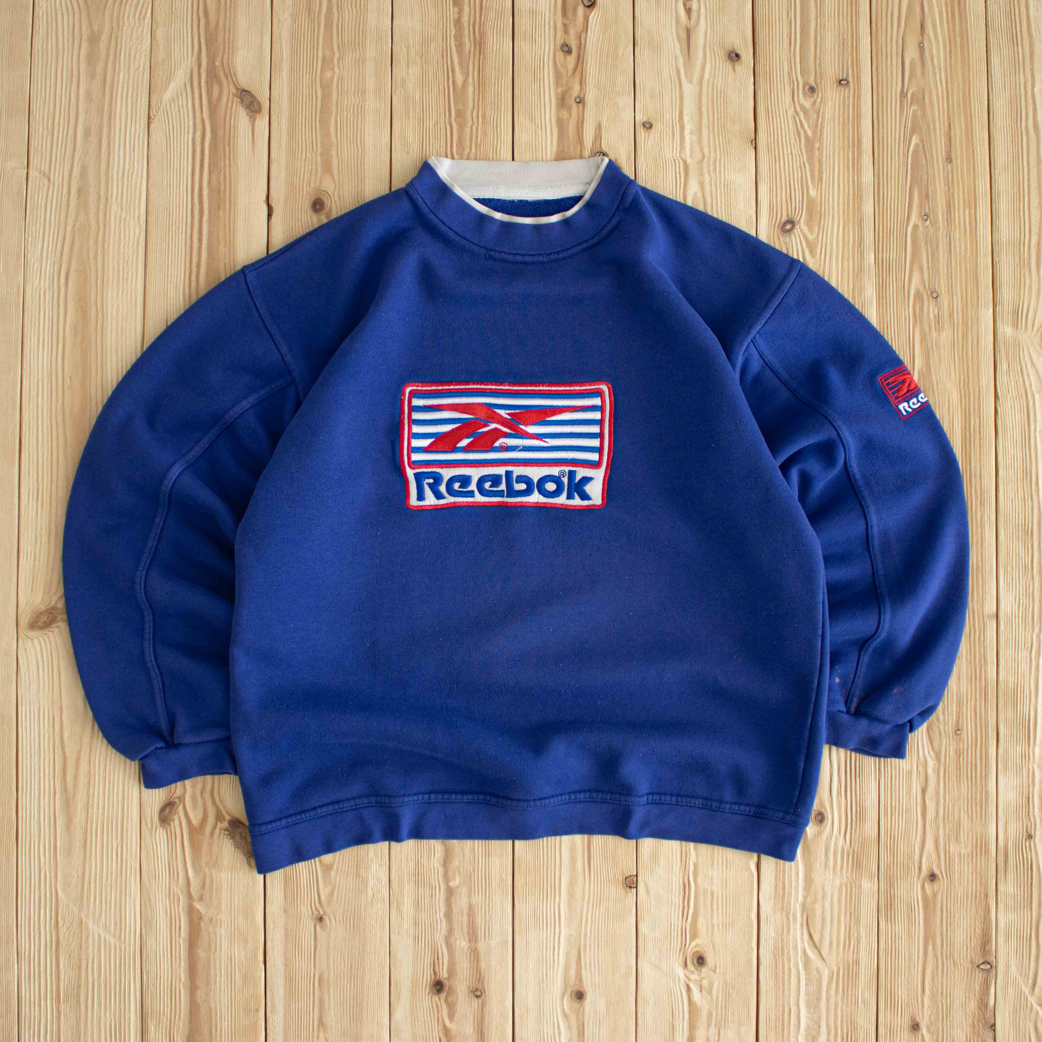 (S) Reebok Vintage Embroidered Sweatshirt Blue
